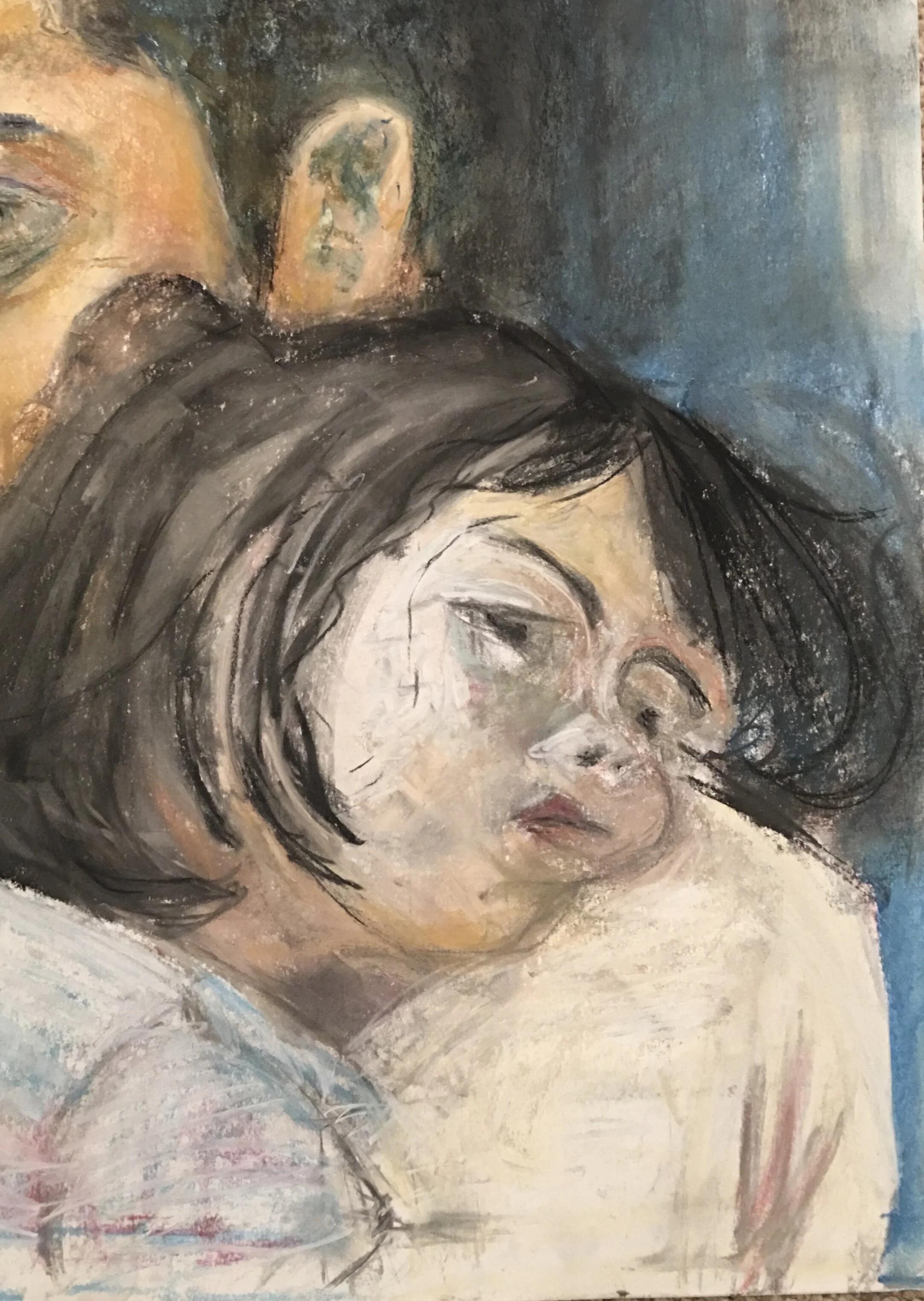 Immigrants: Pastel, 18"x24"
