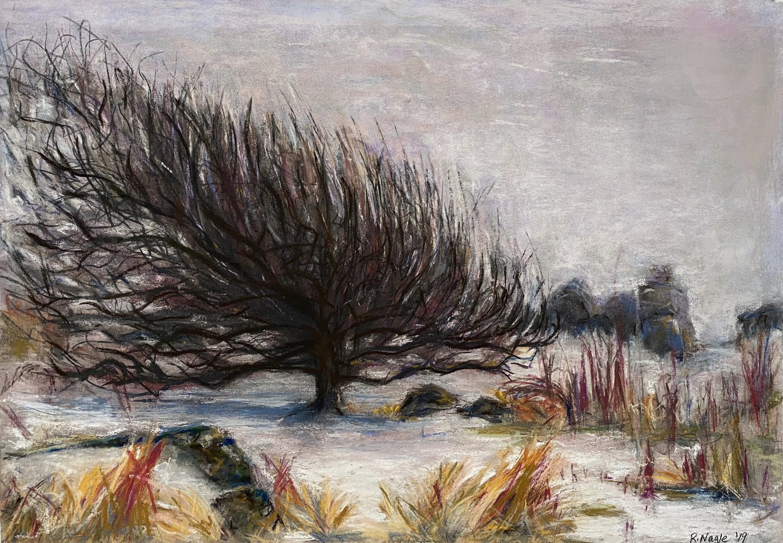 Winter Slumber: Pastel, 24x18 Private Collection