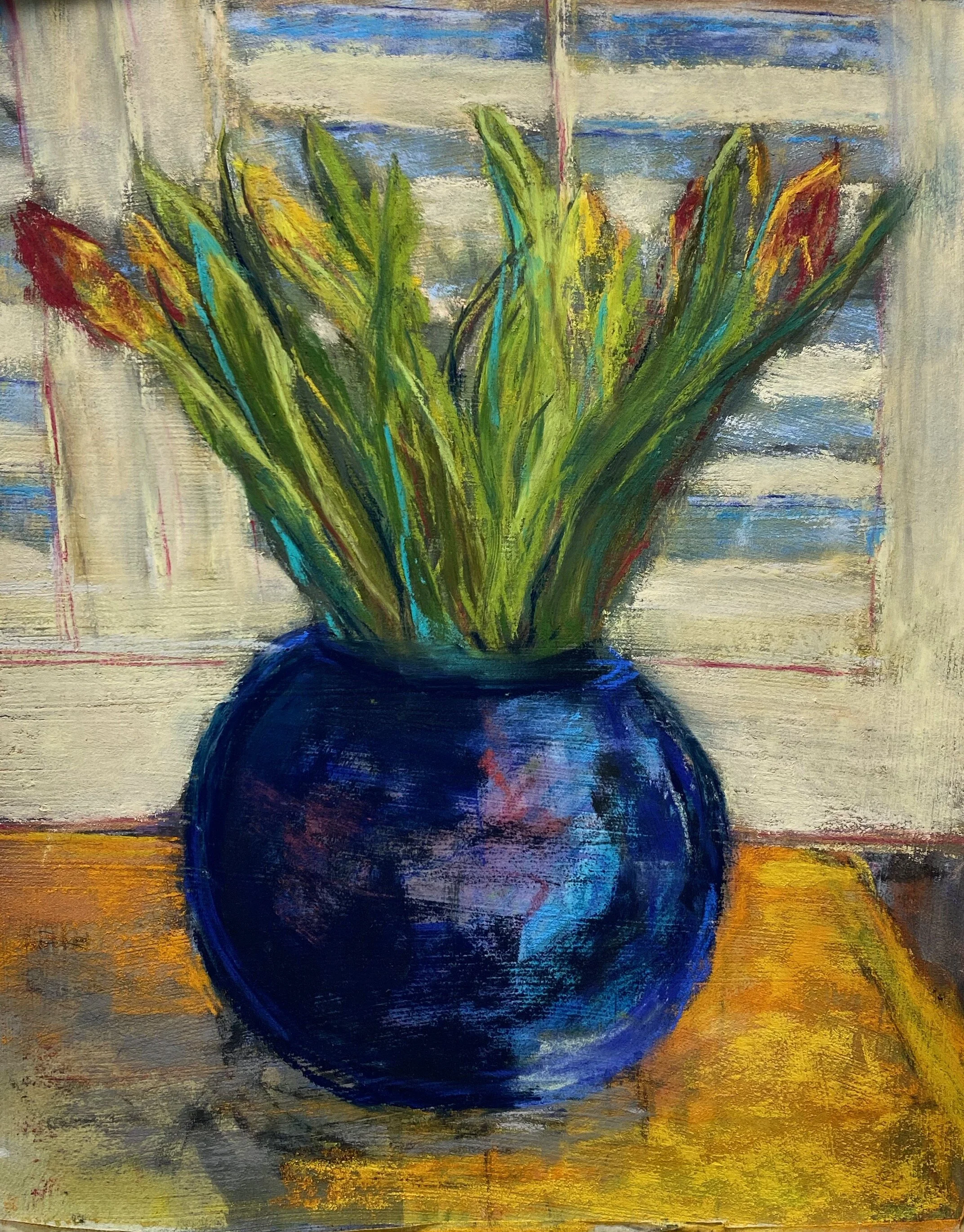 Blue Vase: Pastel, 11"x16" Private Collection