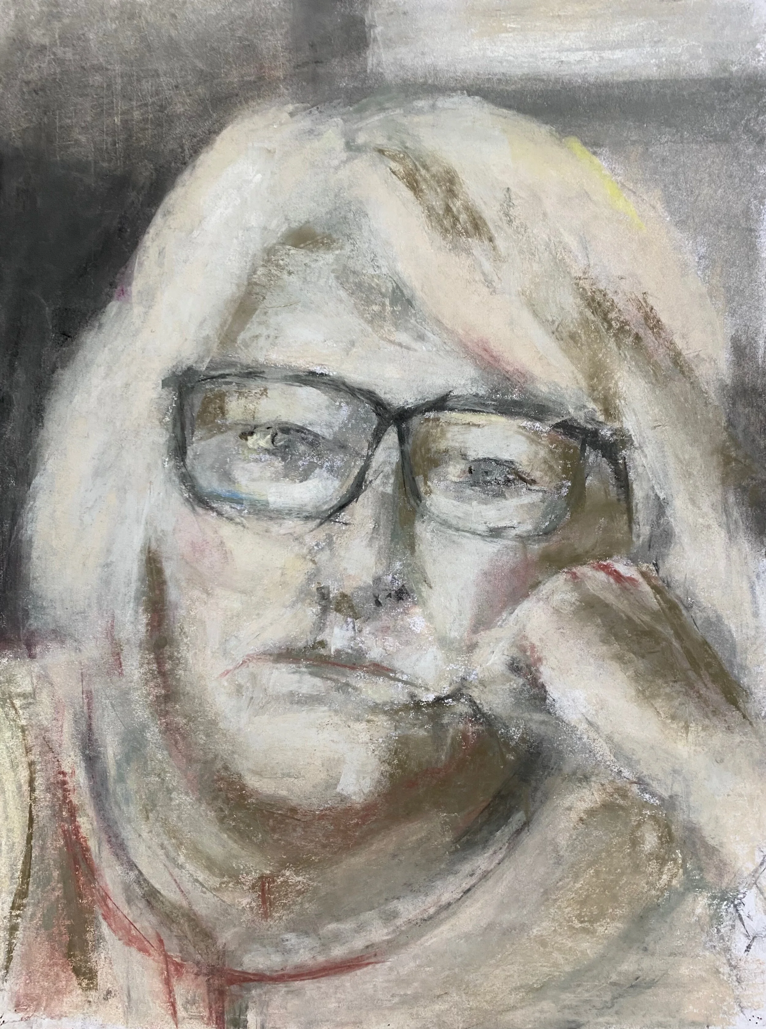 Artist Self Portrait: Pastel, 18"x24"