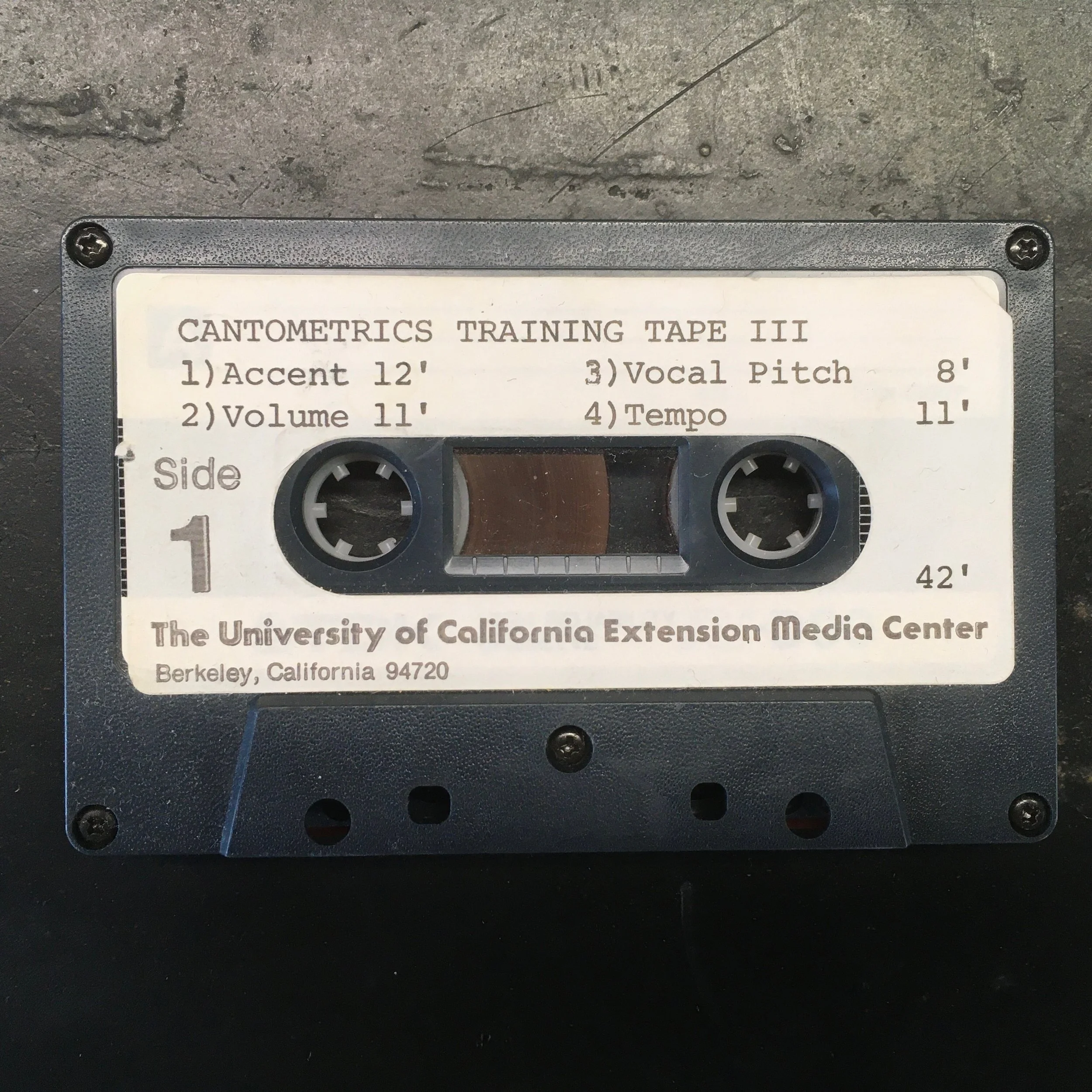 Alan Lomax Cantometrics training cassette