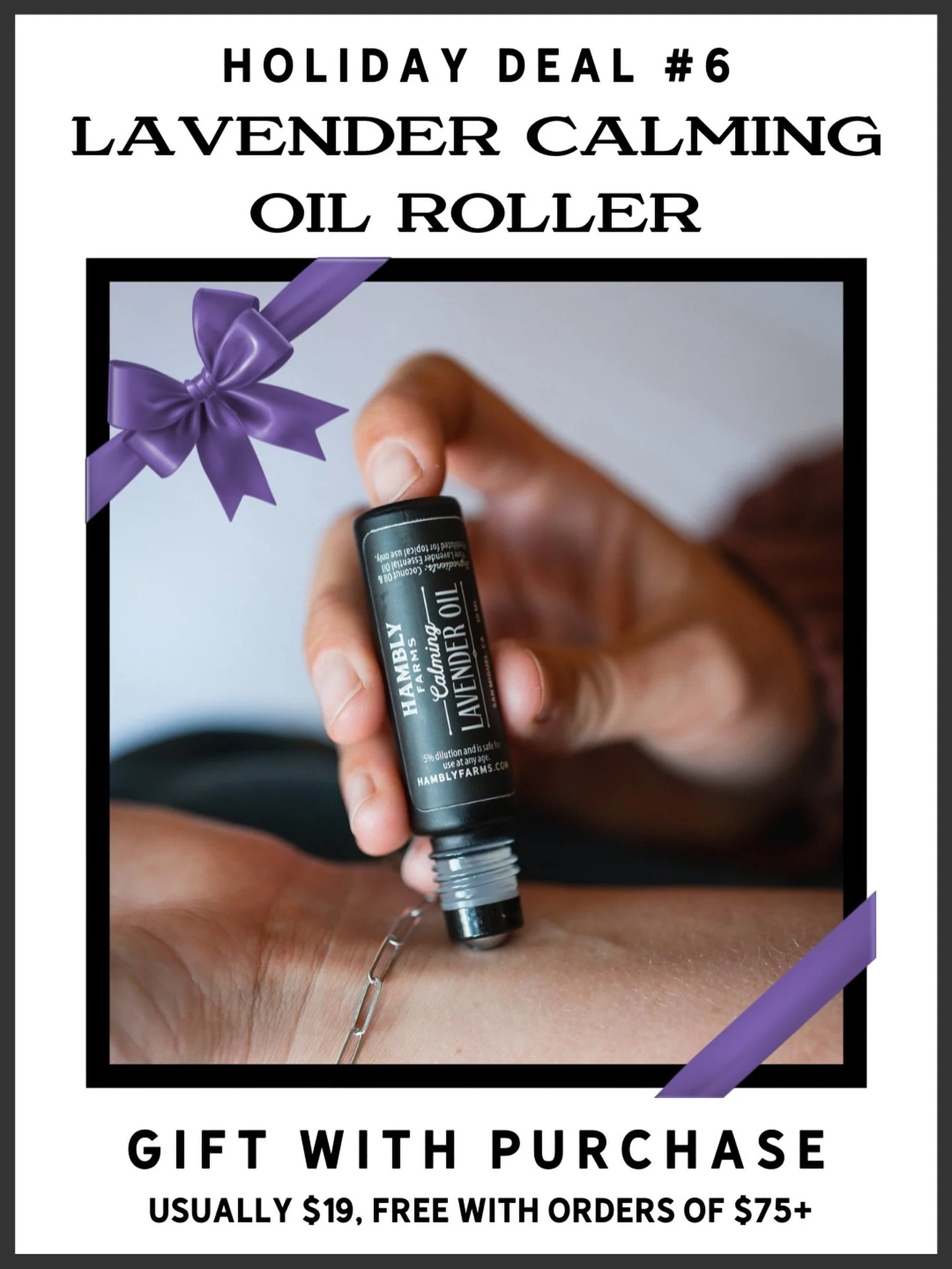 This deal is bringing a little calm to the holiday chaos. ✨

Now through 12/15, you can get a FREE Lavender Calming Oil Roller with any purchase of $75+ just by subscribing to our newsletter! This oil roller is usually $19 and is perfect for winter&r