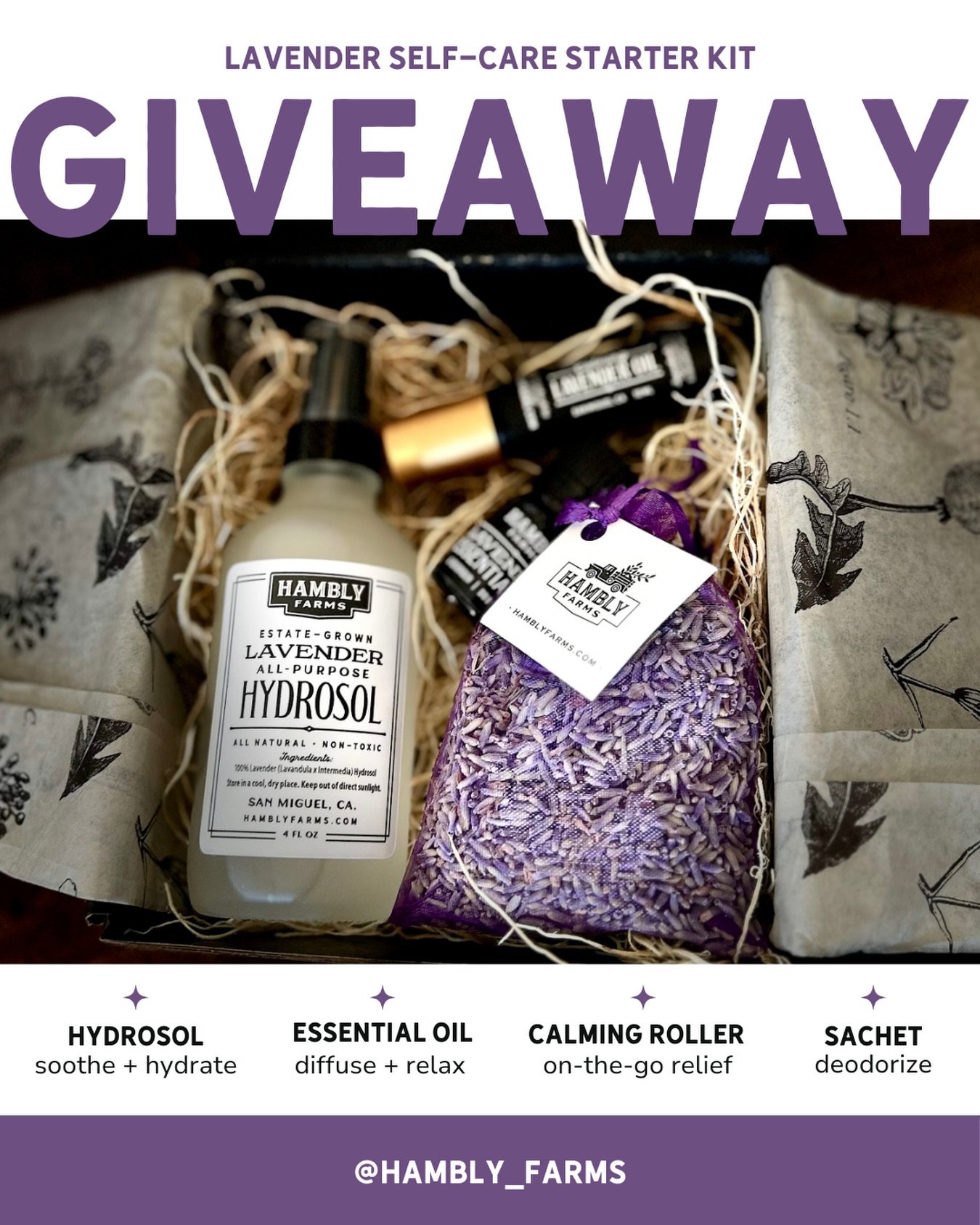✨SELF-CARE GIVEAWAY ✨ 

We&rsquo;re giving away a Lavender Self-Care Starter Kit because this season is all about slowing down, resetting, and caring for yourself gently.

Here&rsquo;s how to enter ➡️ Every online purchase made during the month of Ja
