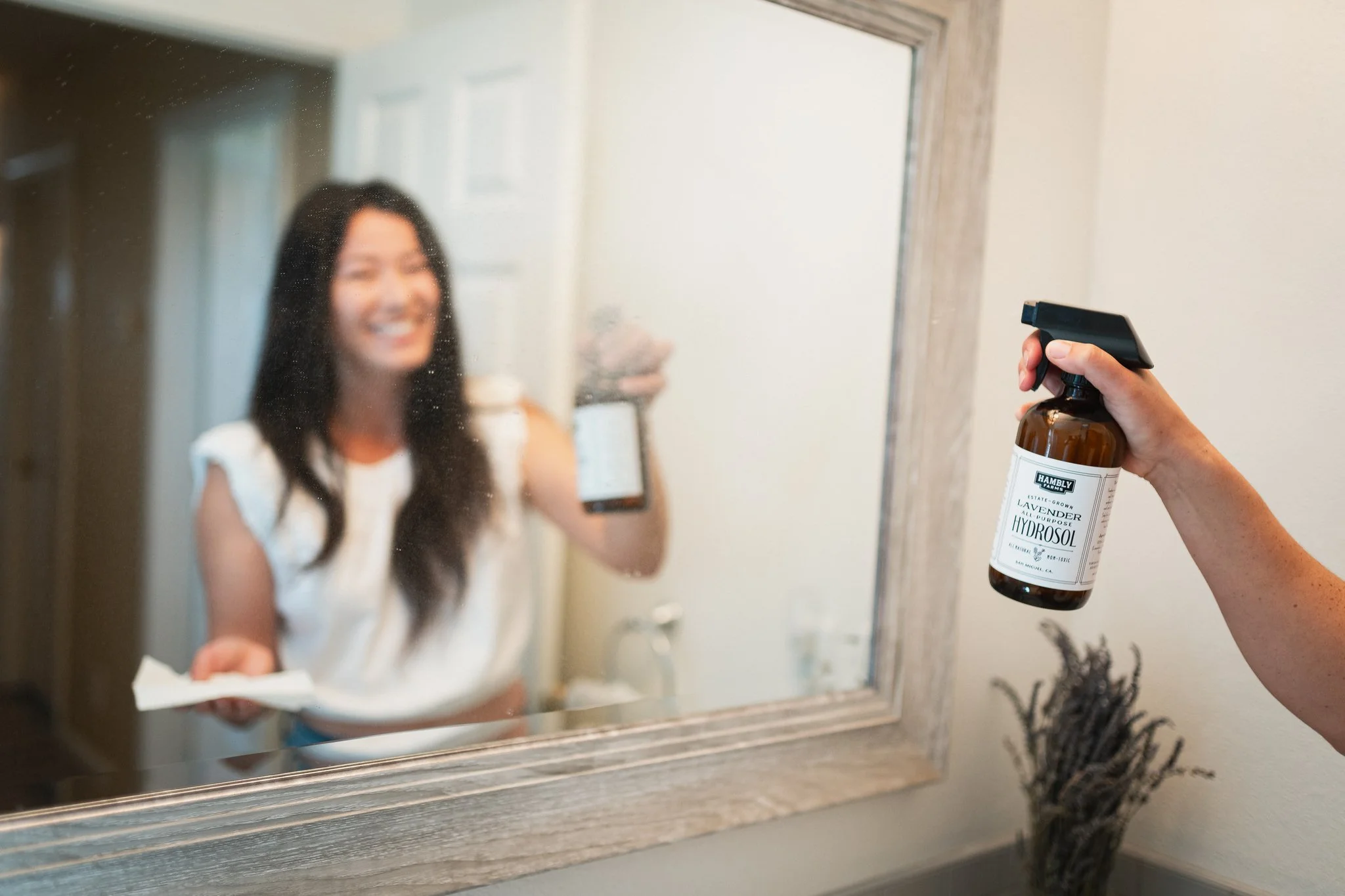 All purpose spray- non toxic all natural lavender hydrosol. cleans