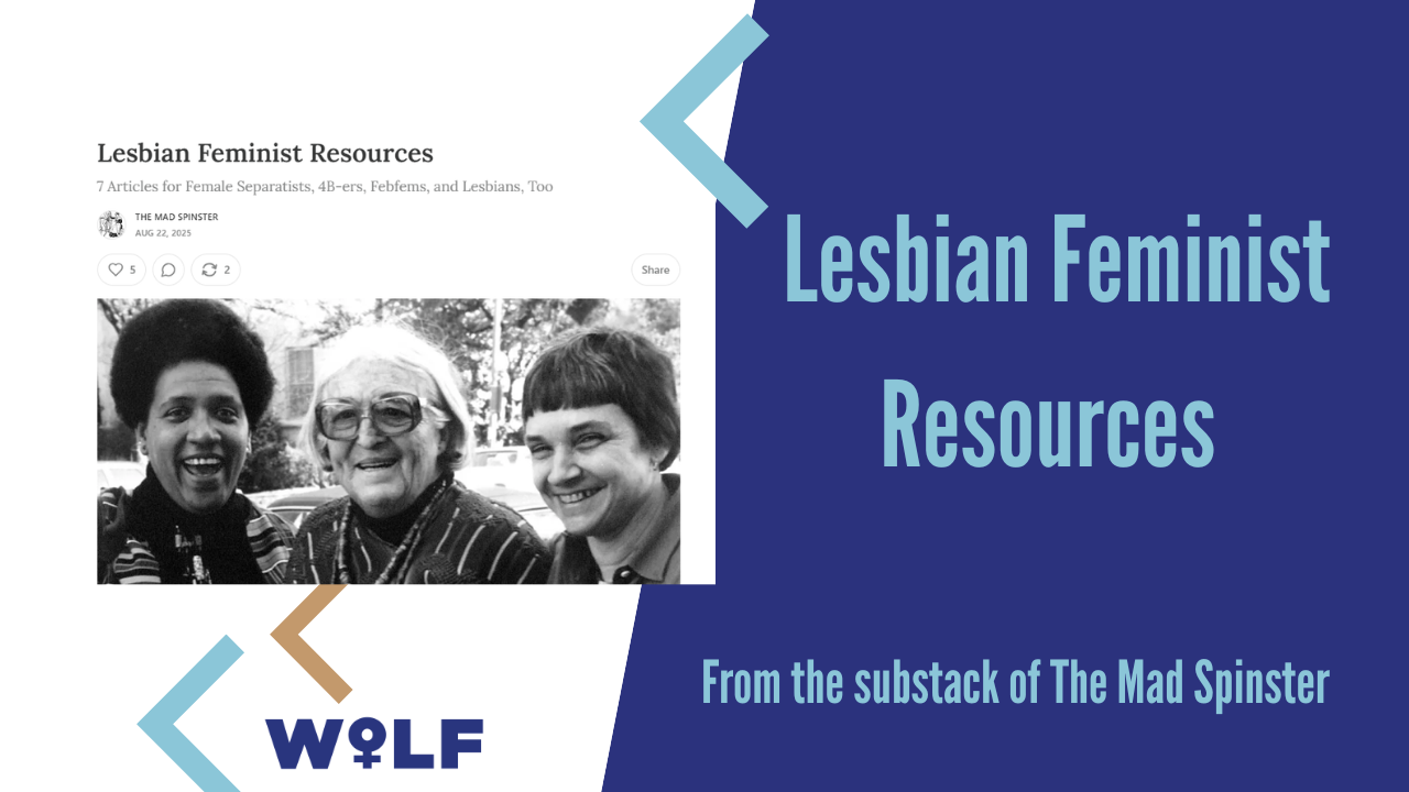 Lesbian Feminist Resources - from The Mad Spinster substack