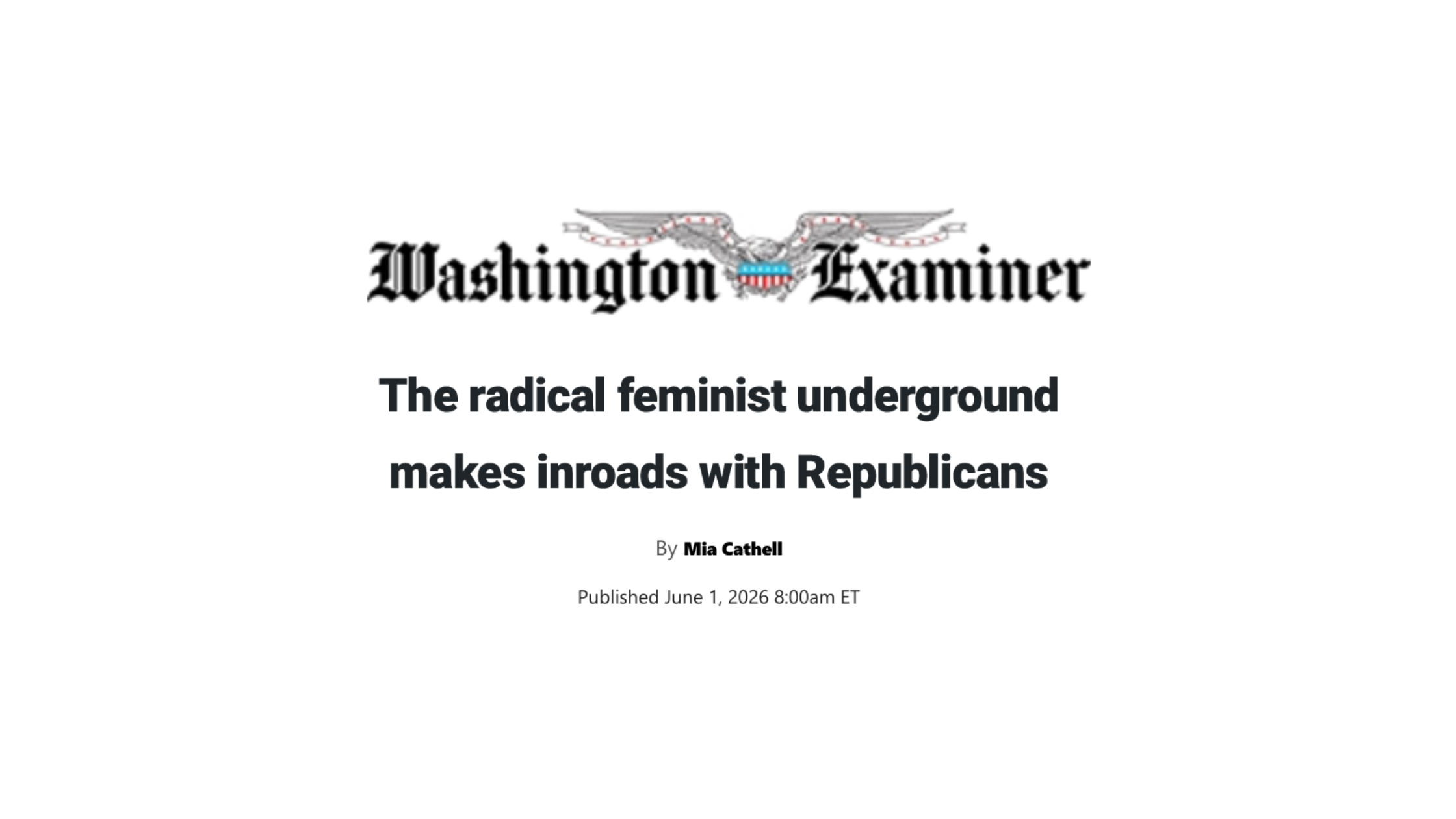 “The radical feminist underground makes inroads with Republicans”