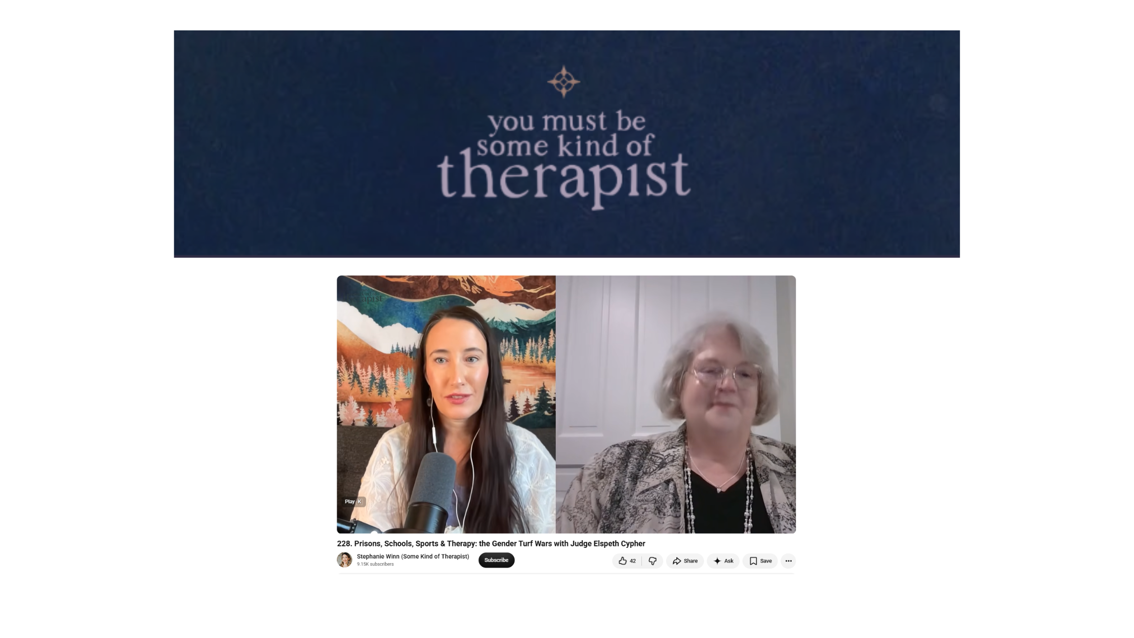 Prisons, Schools, Sports &amp; Therapy: the Gender Turf Wars with Judge Elspeth Cypher