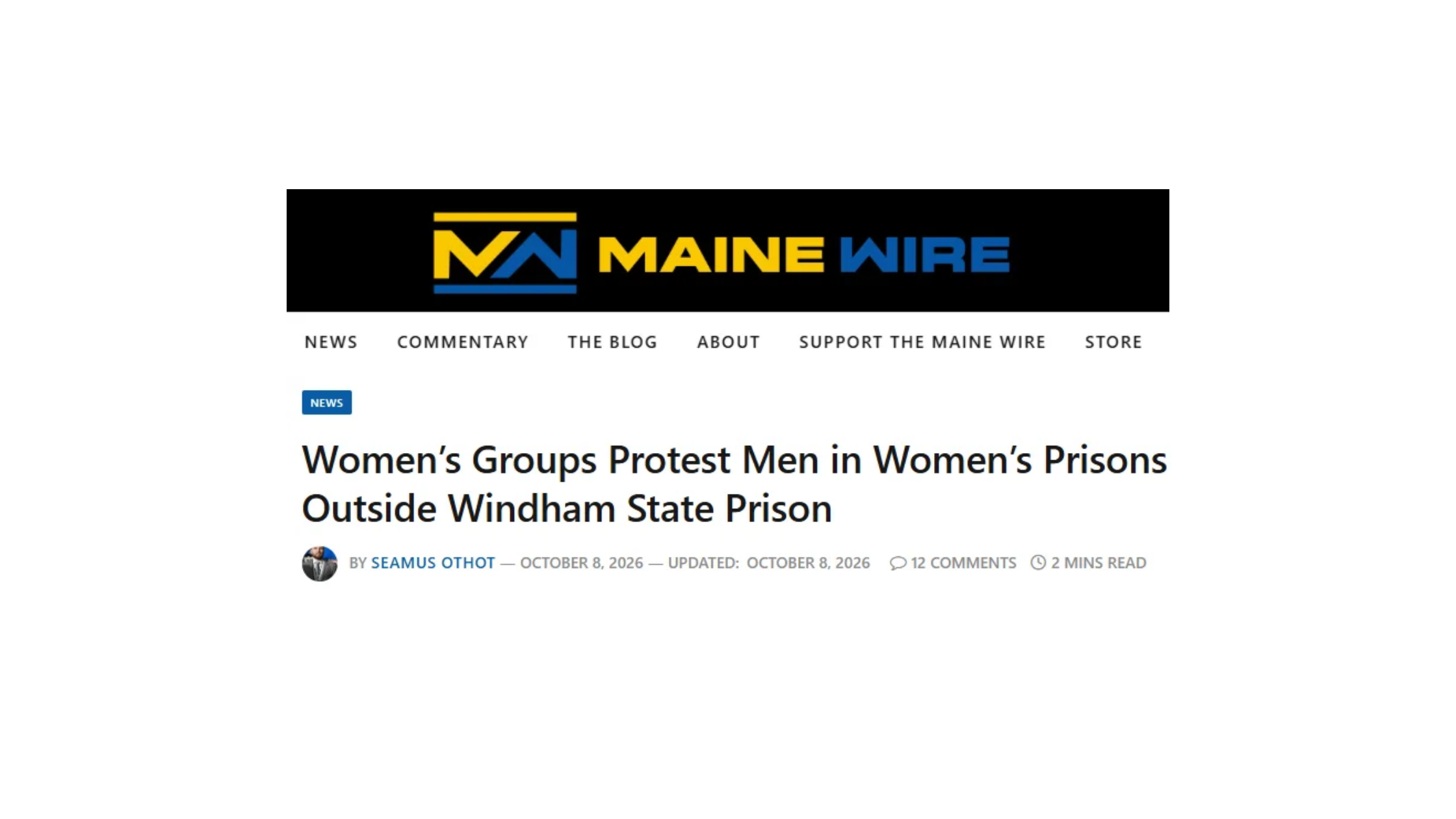 Women’s Groups Protest Men in Women’s Prisons Outside Windham State Prison