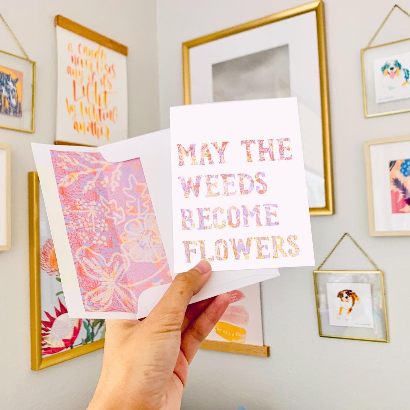 I love keeping pretty things and designing things to be kept! My snail mail stash is one of my favorite ways to remember fun times, encouraging notes, and of course the friend who sent it. Do you also like to save greeting cards and use them as wall 
