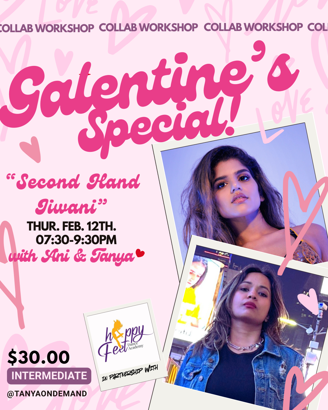 Ani x Tanya (Thursday Feb 12th, 7:30pm - 9:30pm)