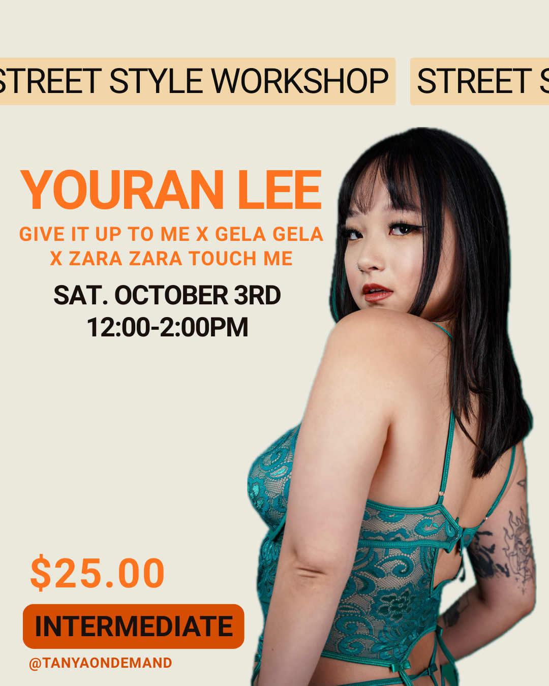 Street Style with Youran Lee (Sat Oct 3rd, 12pm)
