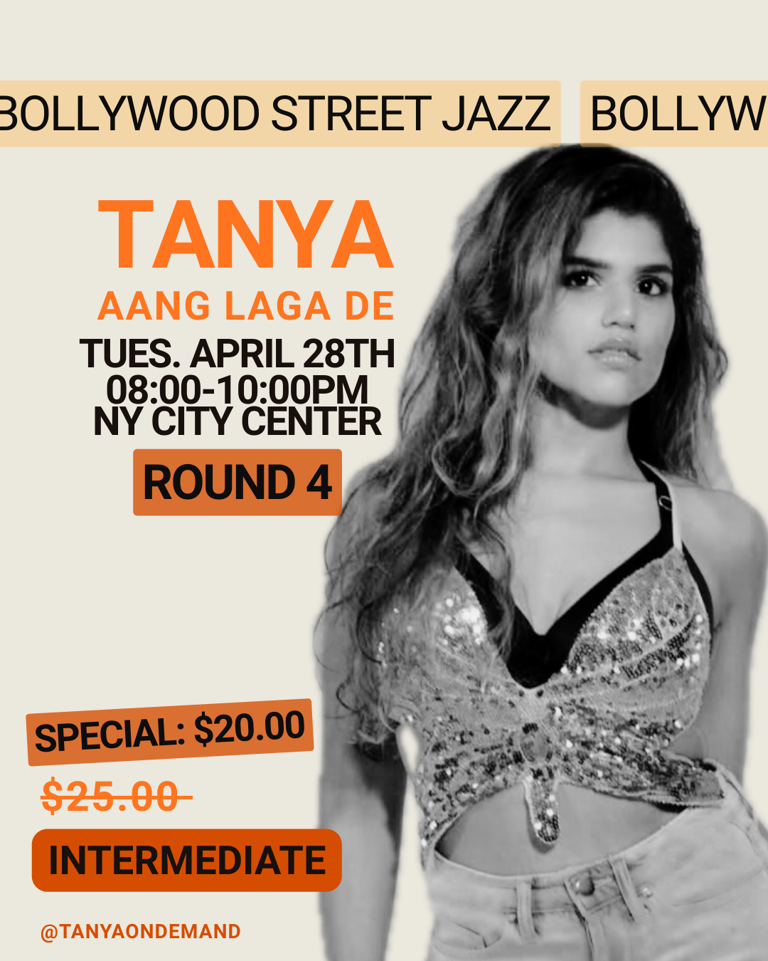 Aang Laga De Round 4 with Tanya Thanawalla (Tues April 28th, 8pm-10pm)
