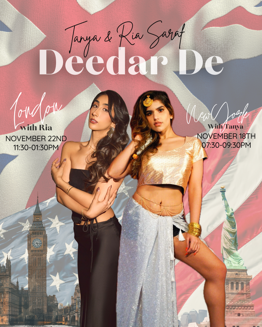 Deedar De with Ria & Tanya (Wed Nov 18, 7:30pm)