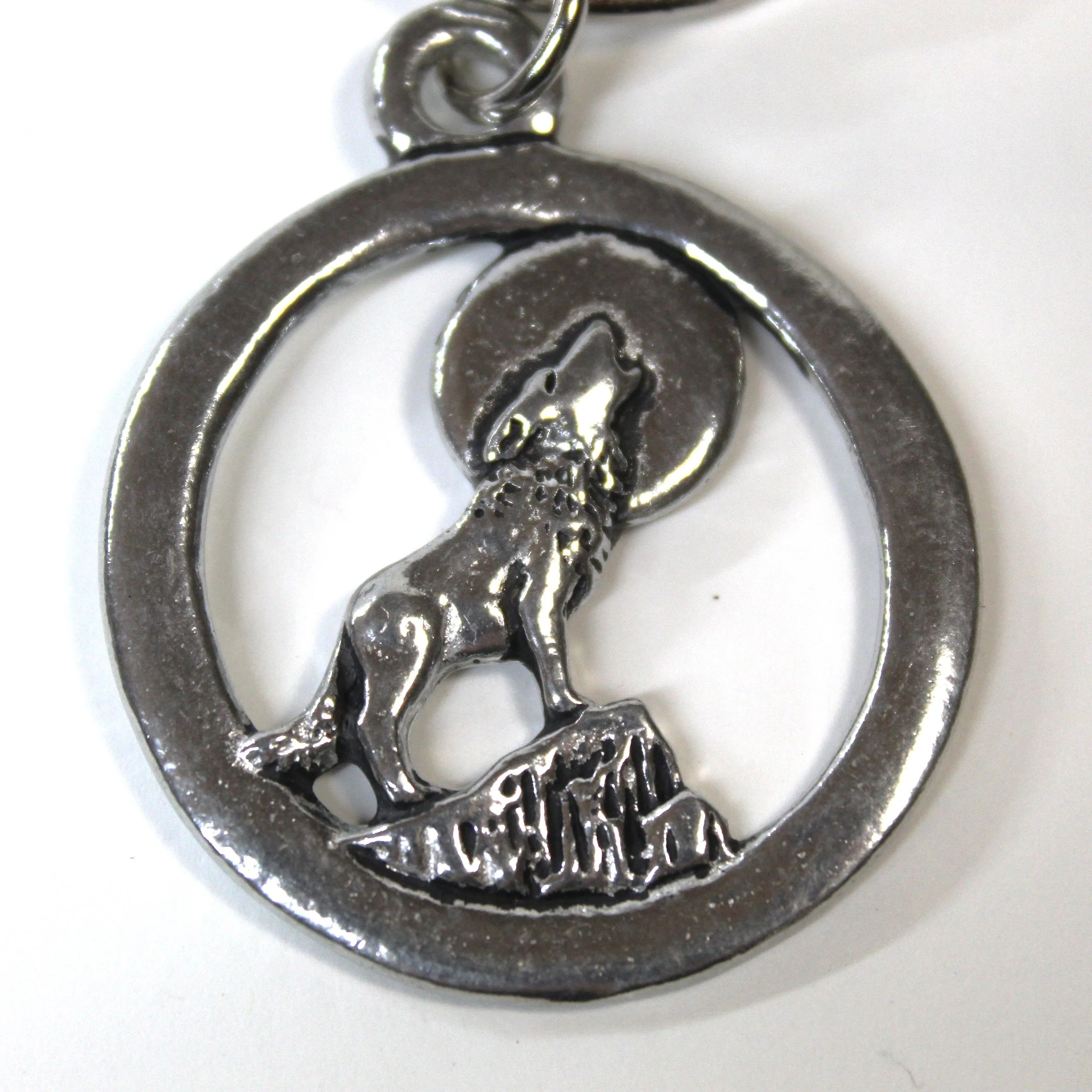 Pewter Wolf Keychain