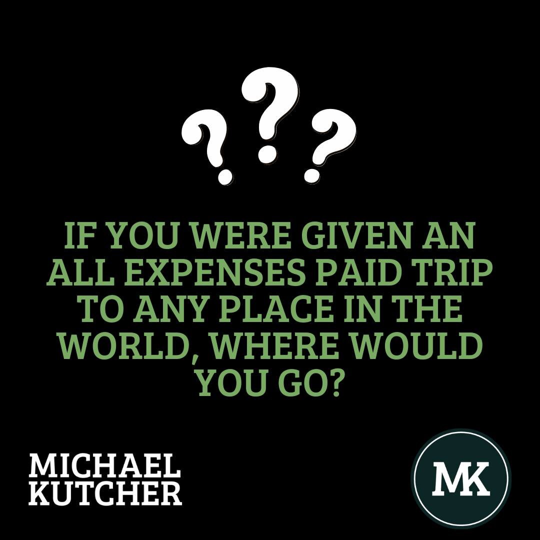Where would you go? Check out my answer in my recent icebreaker! Link in bio 👆
_
#michaelkutcher #personalbranding #shareyourstory #perseverance #cpawareness #keynotespeaker #leadership #organdonation #cerebralpalsy #icebreaker