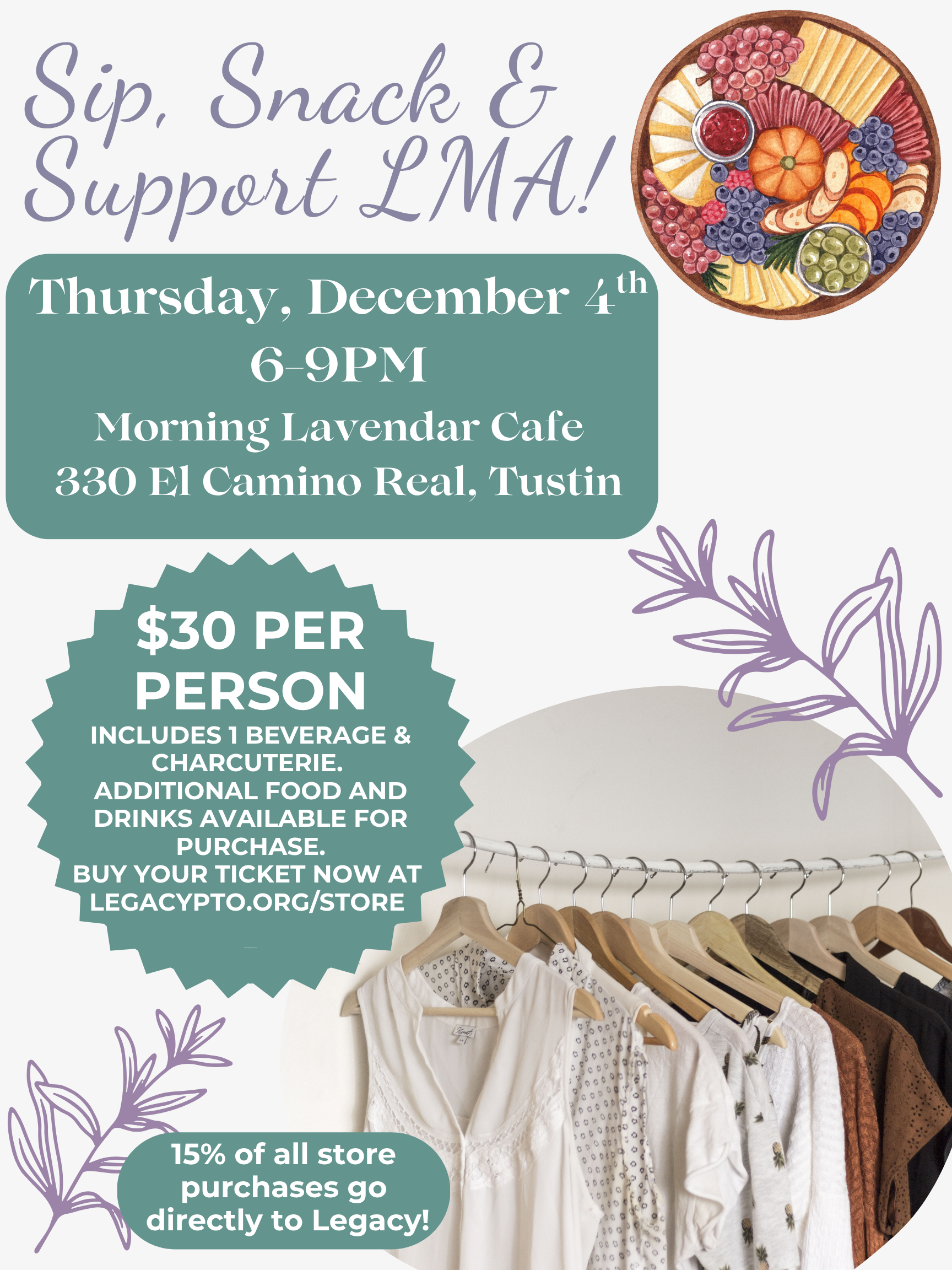 Sip, Snack & Support LMA!