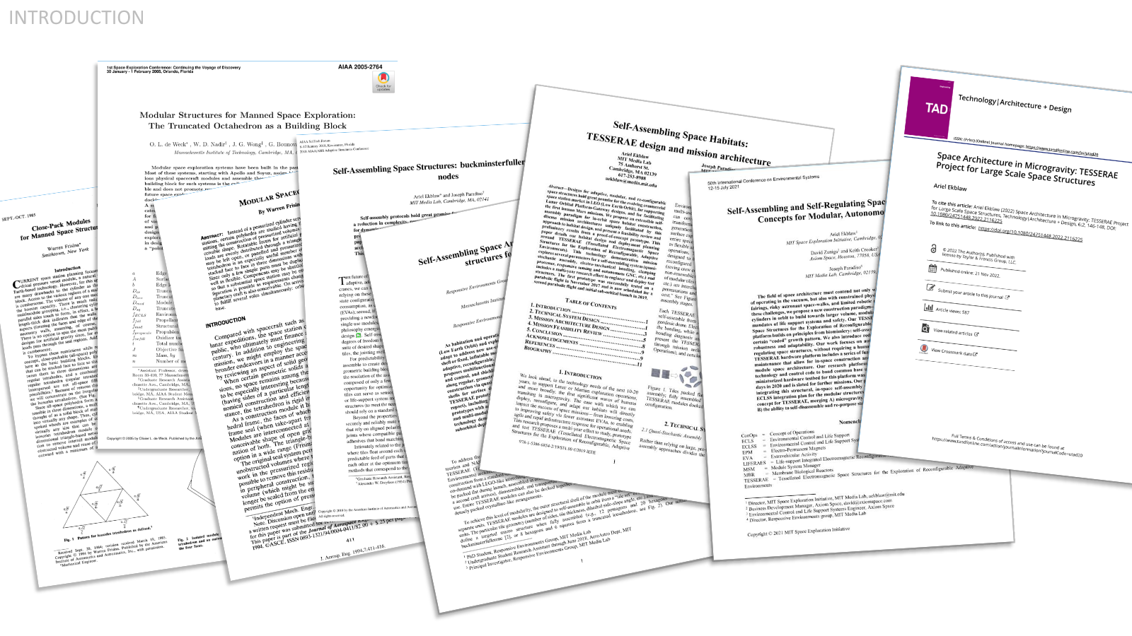  The concept of polyhedral space habitat modules has been explored in prior research by Frisina, de Weck, Howe?, and Ekblaw. While these studies present arguments supporting certain candidate polyhedra based on desirable qualities, little in the way 