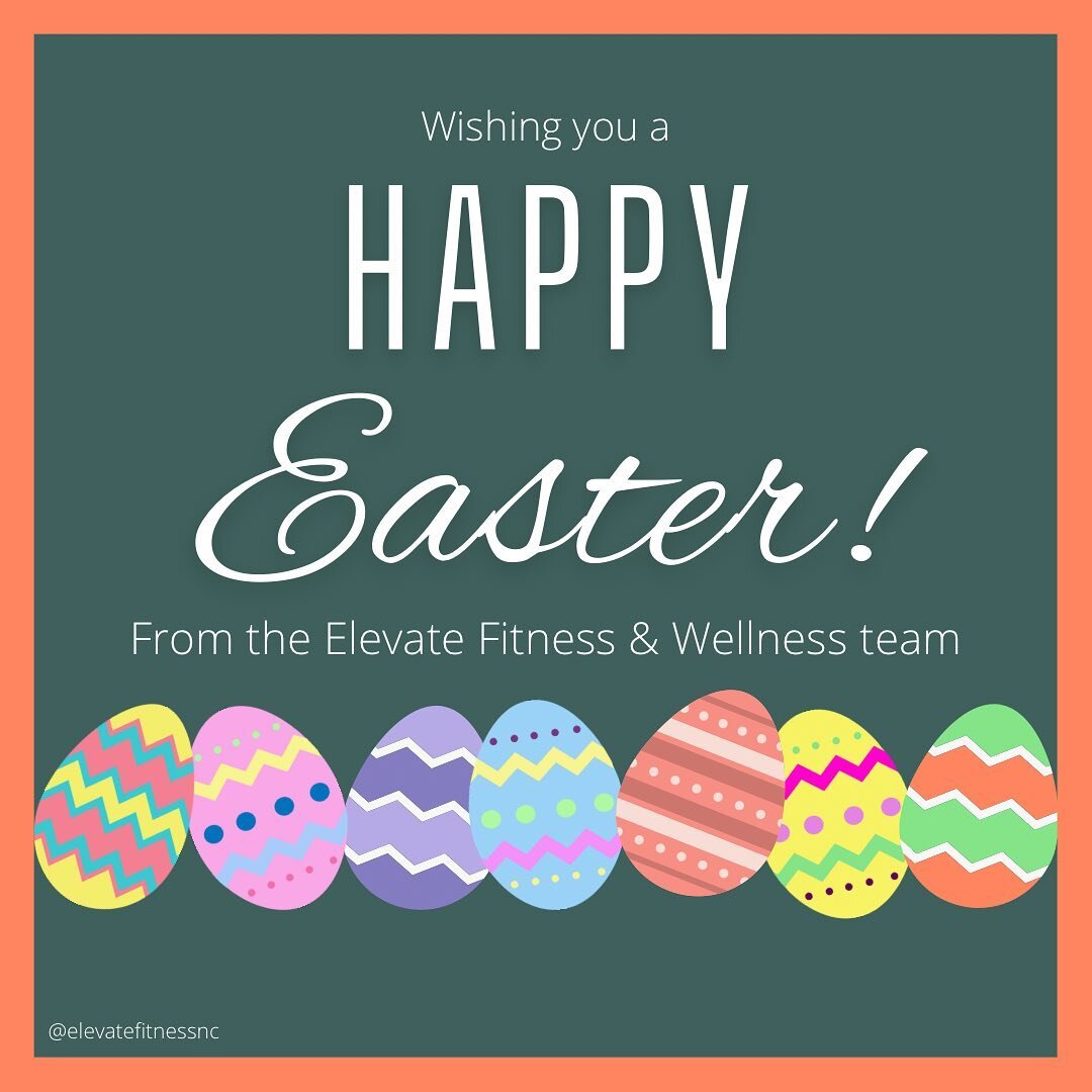 Happy Easter to all who are celebrating today. 🧡💚

#elevatefitnessnc #fitnessforeverybody #happyeaster #durham #durm #durhamnc #bullcity #chapelhill #carrboro #hillsboroughnc #raleigh #carync #rtp