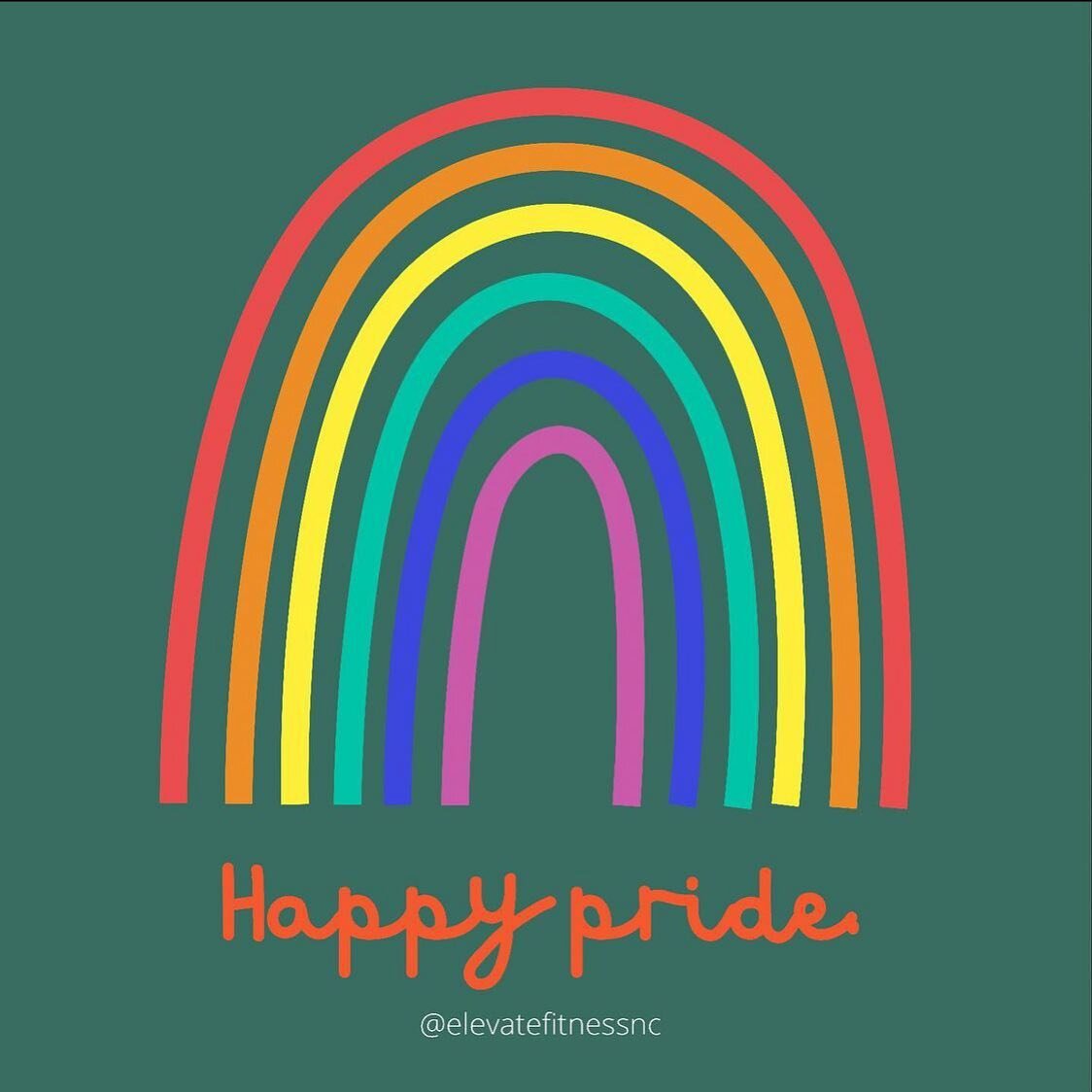 Fitness for everybody and every body. We are happy to provide a welcoming and encouraging environment for anyone looking to improve their fitness and wellness. Happy Pride, y&rsquo;all! 🧡💚🌈
❤️🧡💛💚💙💜🖤🤍🤎

#elevatefitnessnc #fitnessforeverybod