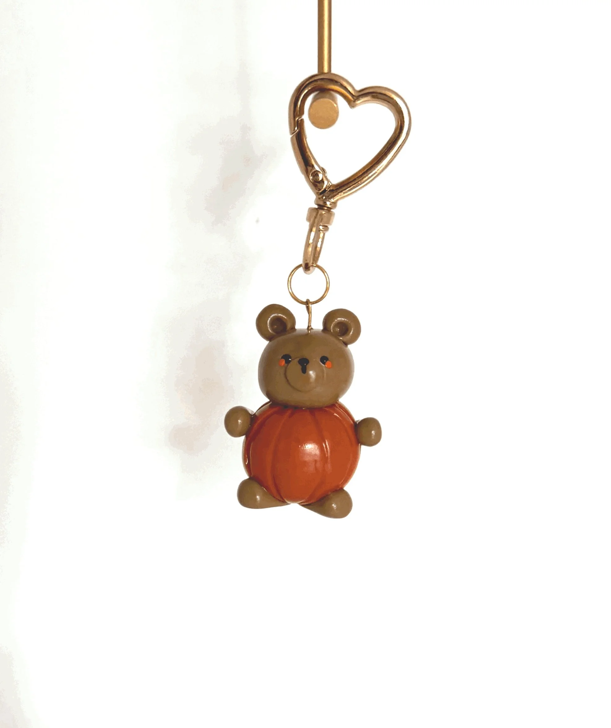 Pumpkin Teddy Bear Charm