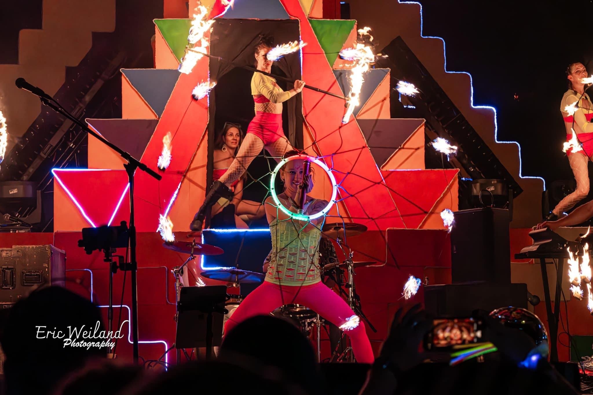 Shangri-La Main Stage Fire Sunwheel