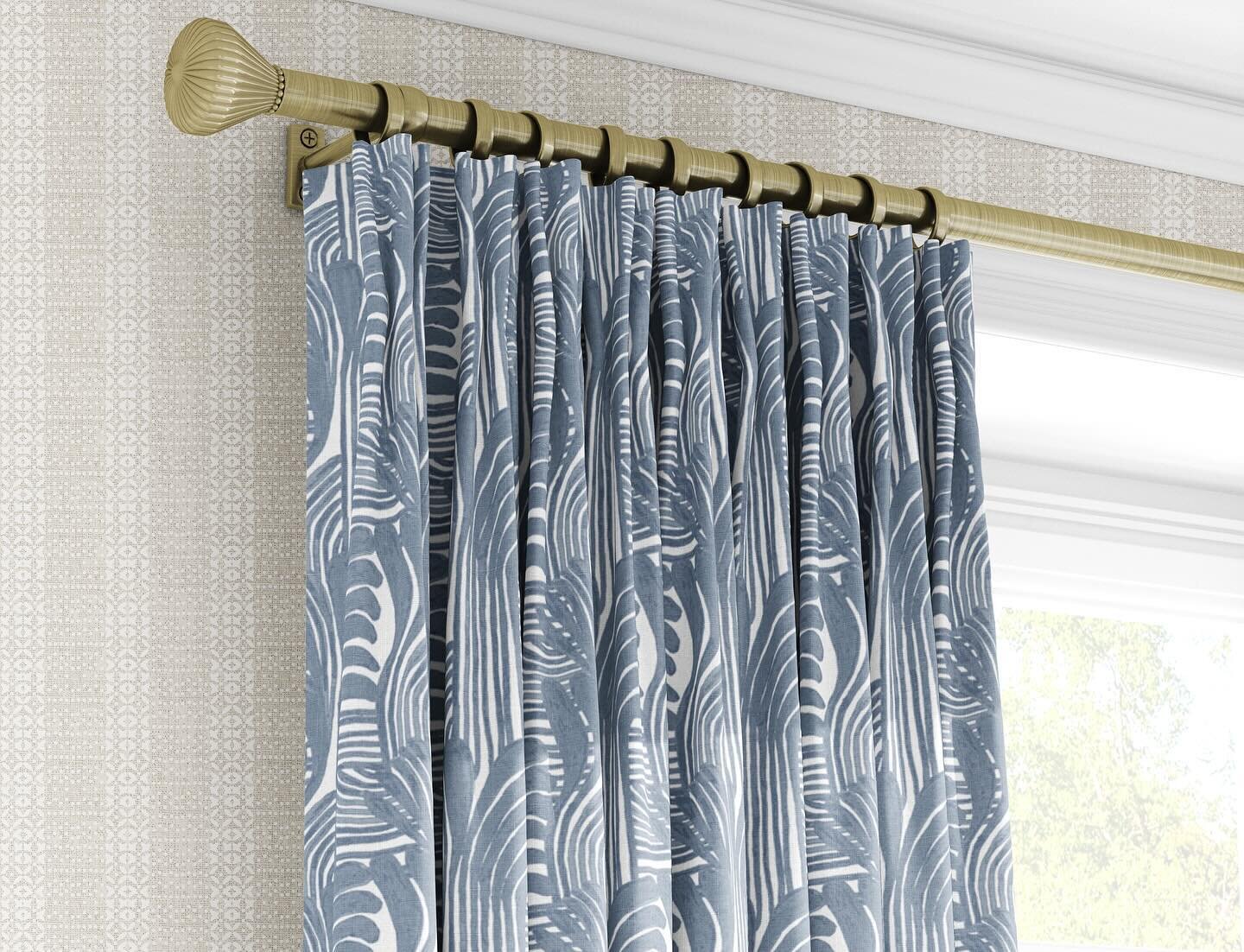 Make a statement with our hand-painted Palmera print. 

Our linen textiles are perfect for your upcoming drapery projects. Swipe to see all our colorways: delft, terracotta and linen. 
.
.
.
.
.
#designerdrapes #designerwindowtreatments #linentextile