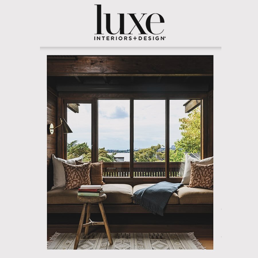 We&rsquo;re excited to share this gorgeous space designed by @christyyaden recently featured in @luxemagazine 

Our Mimosa print adds a lovely pop of pattern to this cozy window seat. 

Photography by @andrew.giammarco 
.
.
.
.
#interiordesignseattle