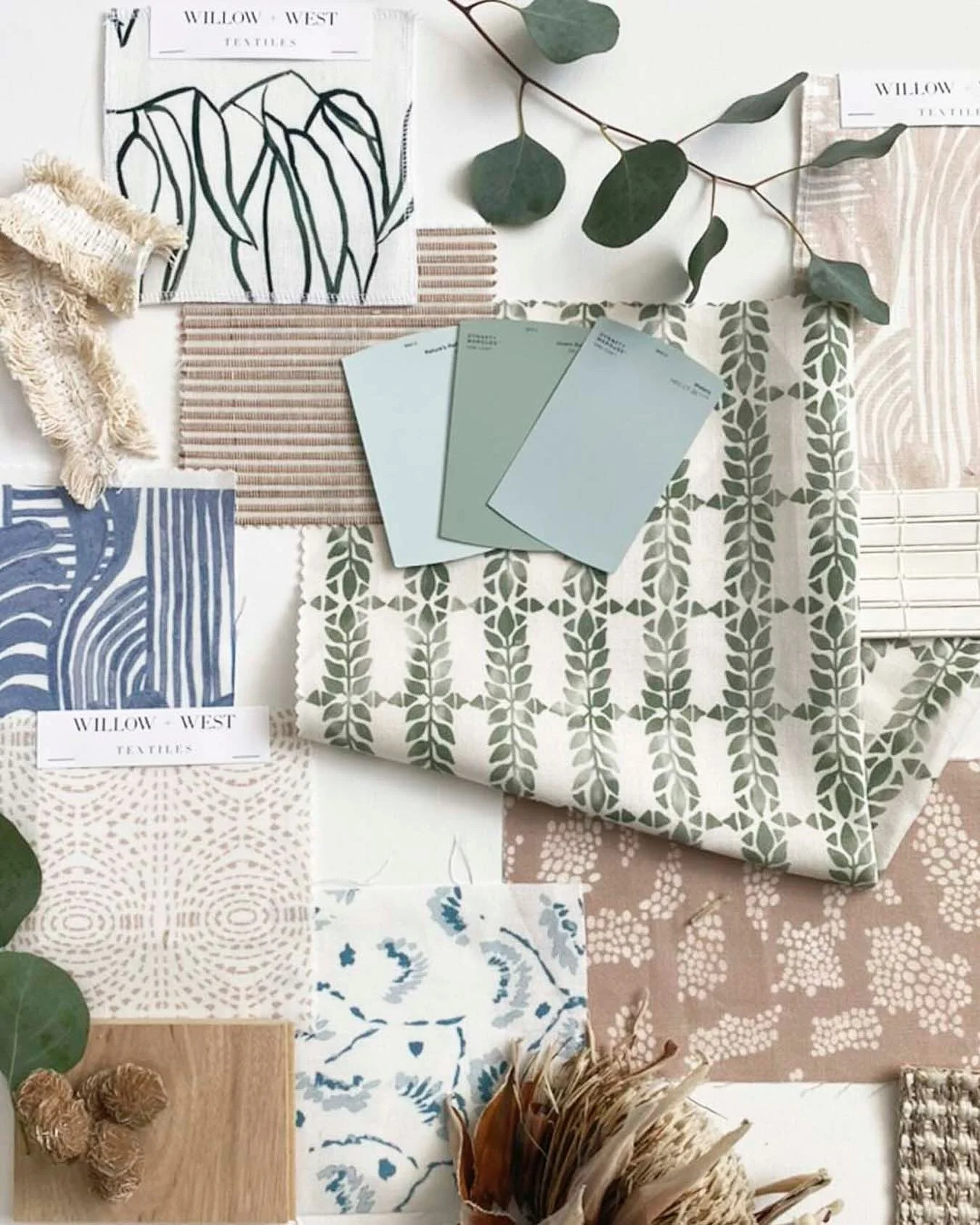 When you choose Willow + West, you&rsquo;re bringing art into your interiors. Each design begins as a painting or hand-dyed composition and transforms into textiles crafted with care, intention, and timeless materials.
 Designers, we&rsquo;d love to 