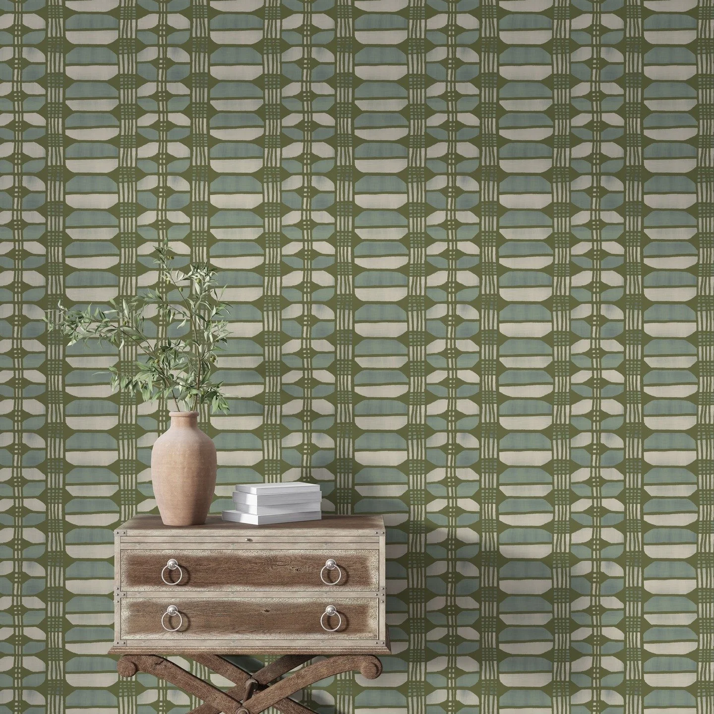 Hand-painted in the studio and crafted into wallpaper, our Hayes stripe adds a subtle layer of art and movement to your walls. Its rhythmic lines and softened geometry create a space that feels both modern and serene.

Available in 3 timeless colorwa