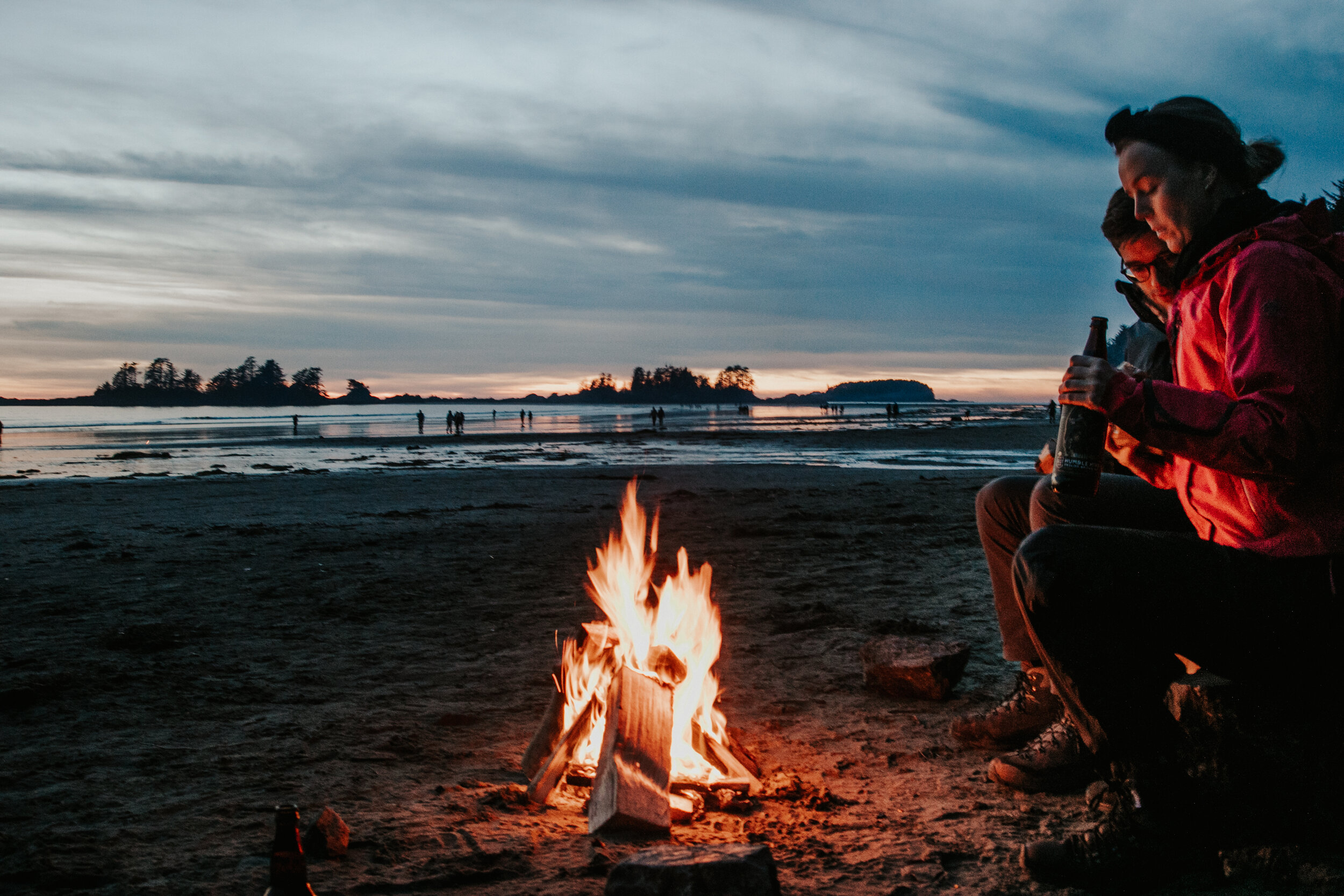 Campfire at Chesterman Beach in Tofino