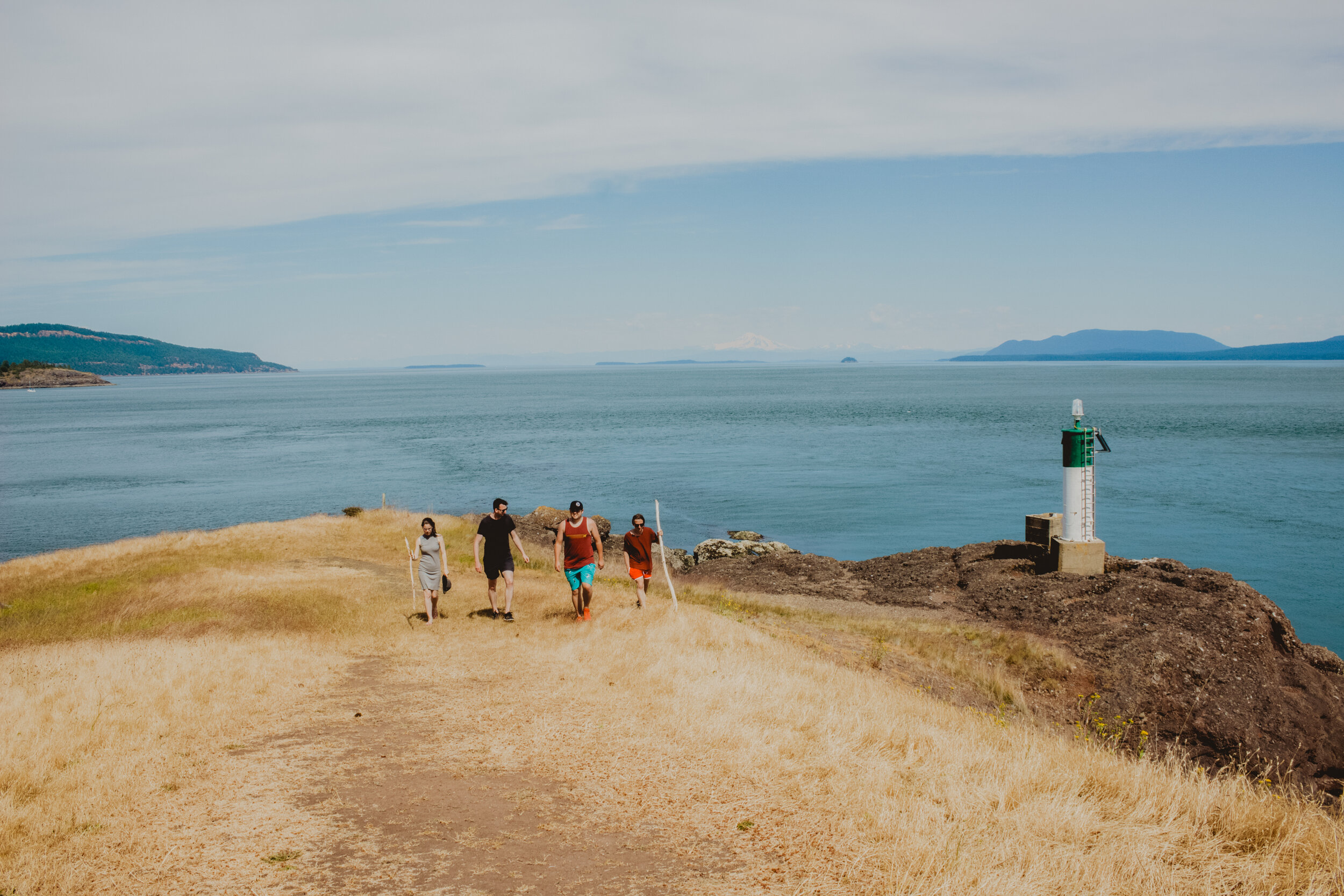 People walking at Brooks Point Regional Park on Pender Island