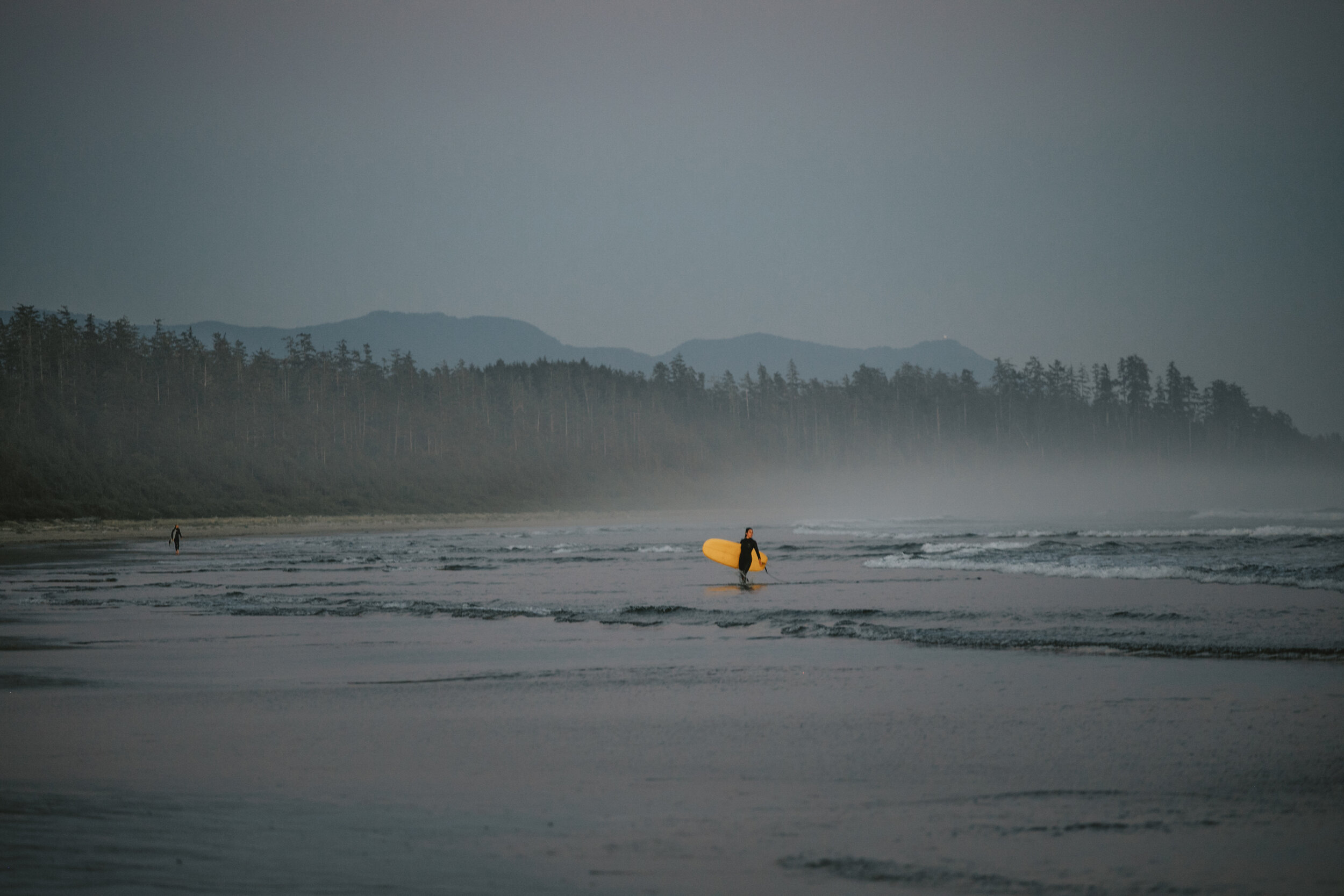 Storm watching surfing in Tofino