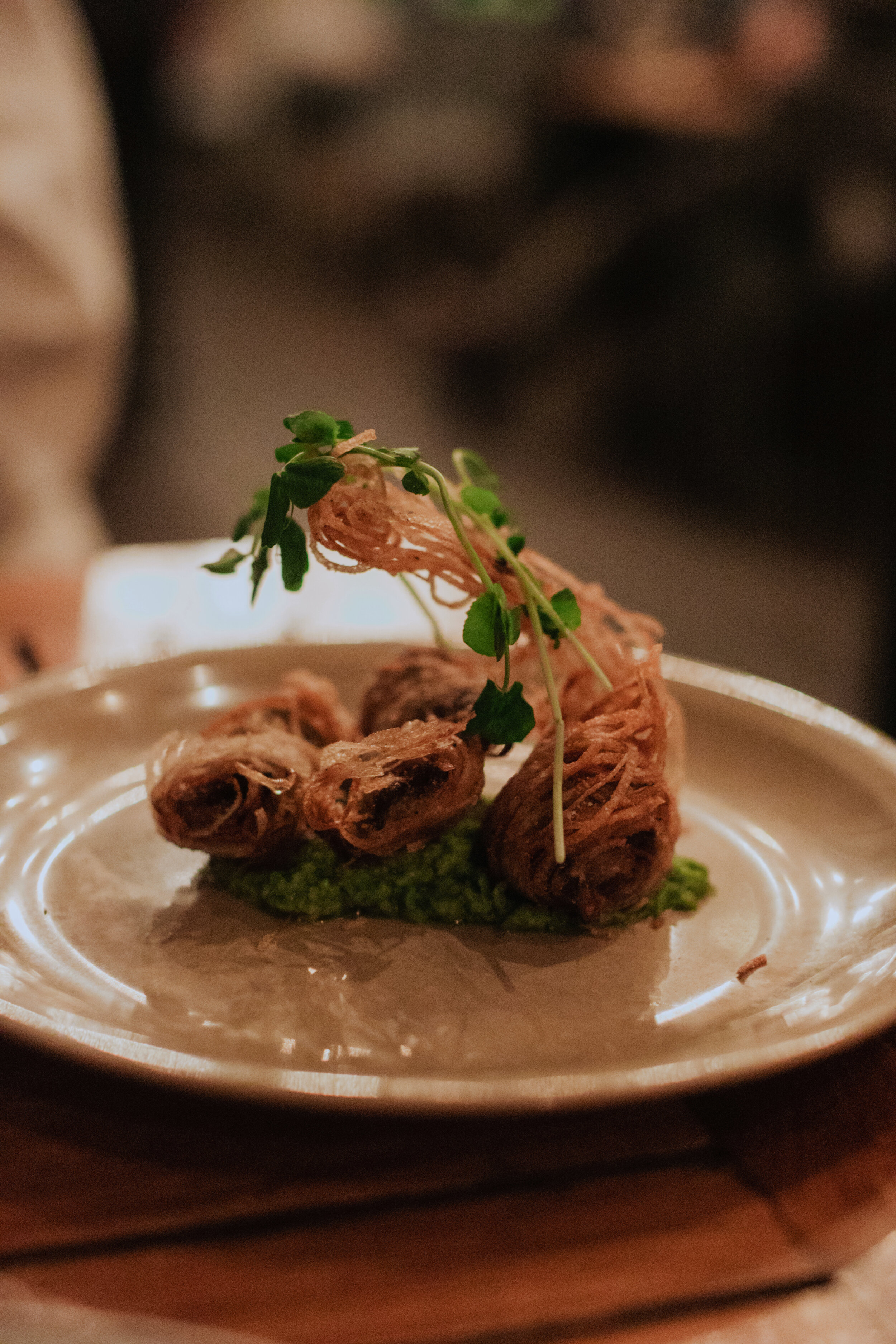 Oyster dish from Wolf in the Fog in downtown Tofino