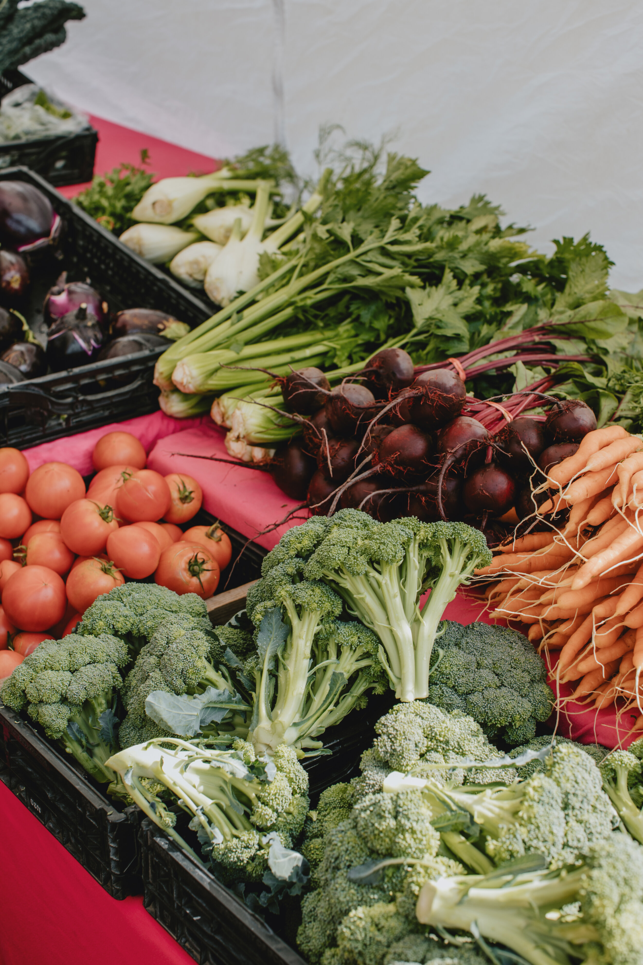Fresh vegetables at the Saturday Market on Salt Spring Island