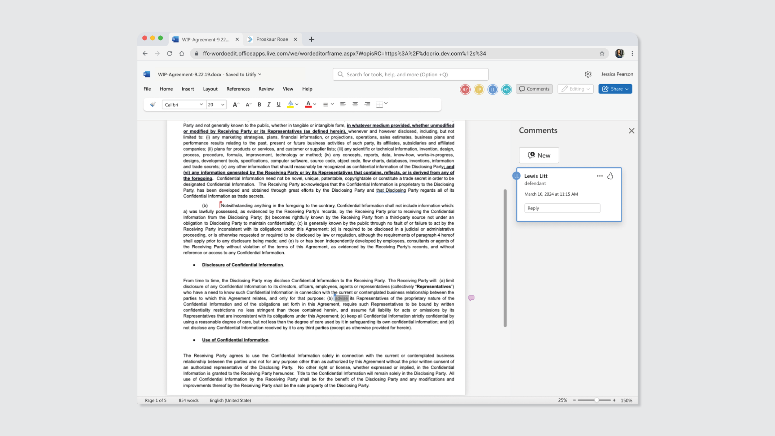 Co-Editing in Microsoft Online