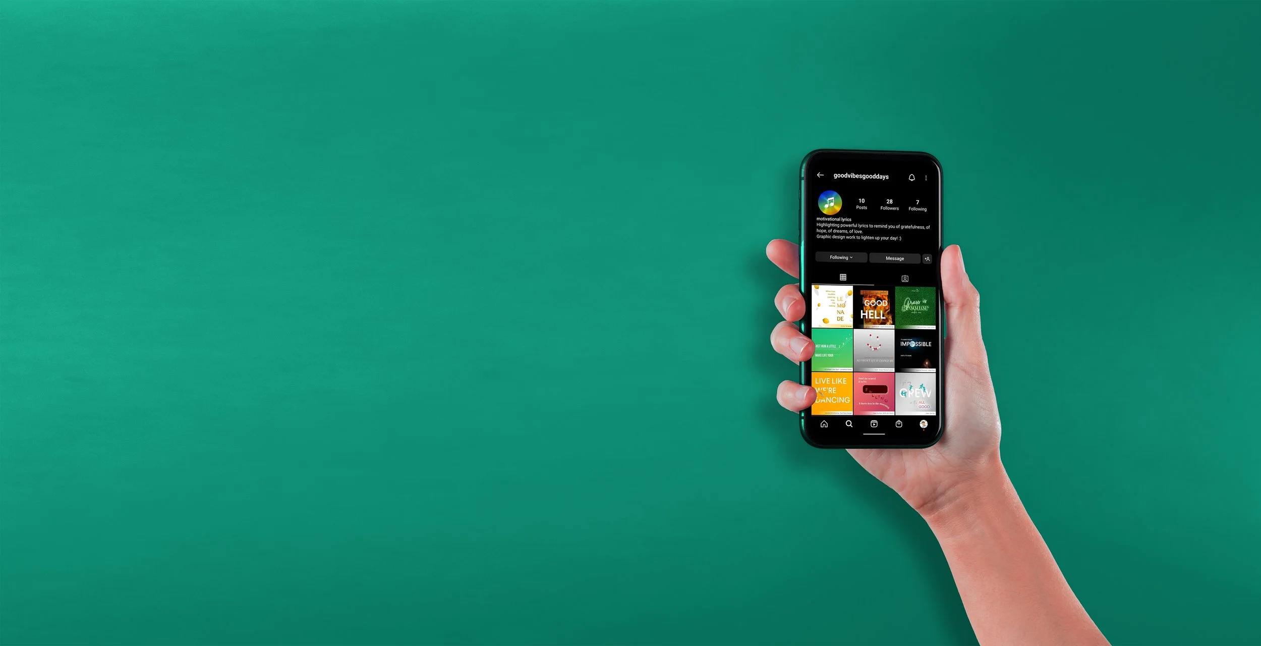 GoodVibesGoodDays // Graphic Design, Social Media