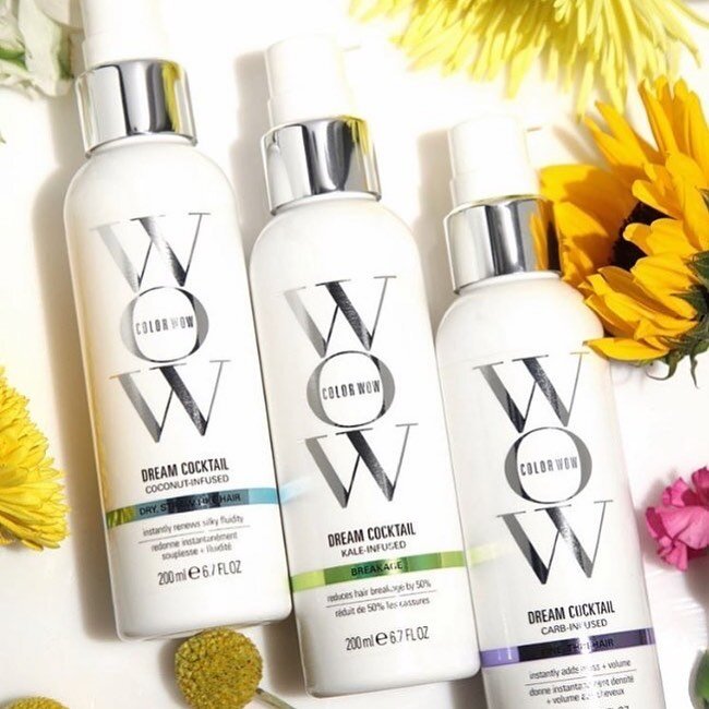 Color Wow Dream Cocktails 🌼🌻🍃

Coconut -
Infuse your hair with nutrition and health, with Color Wow Dream Cocktail Coconut Spray. Designed for dull, dehydrated and straw-like hair, this heat-activated leave-in treatment restores hydration, supplen