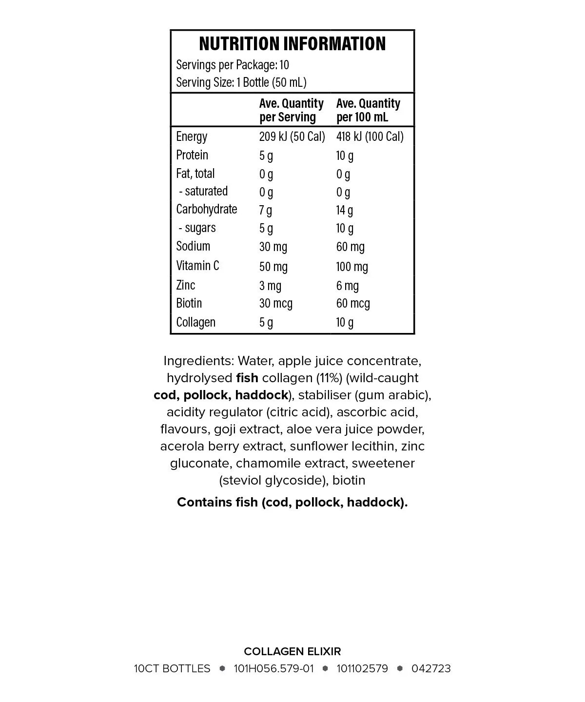 Collagen Elixir - Marine Collagen superfruit supplement - Body Reboot