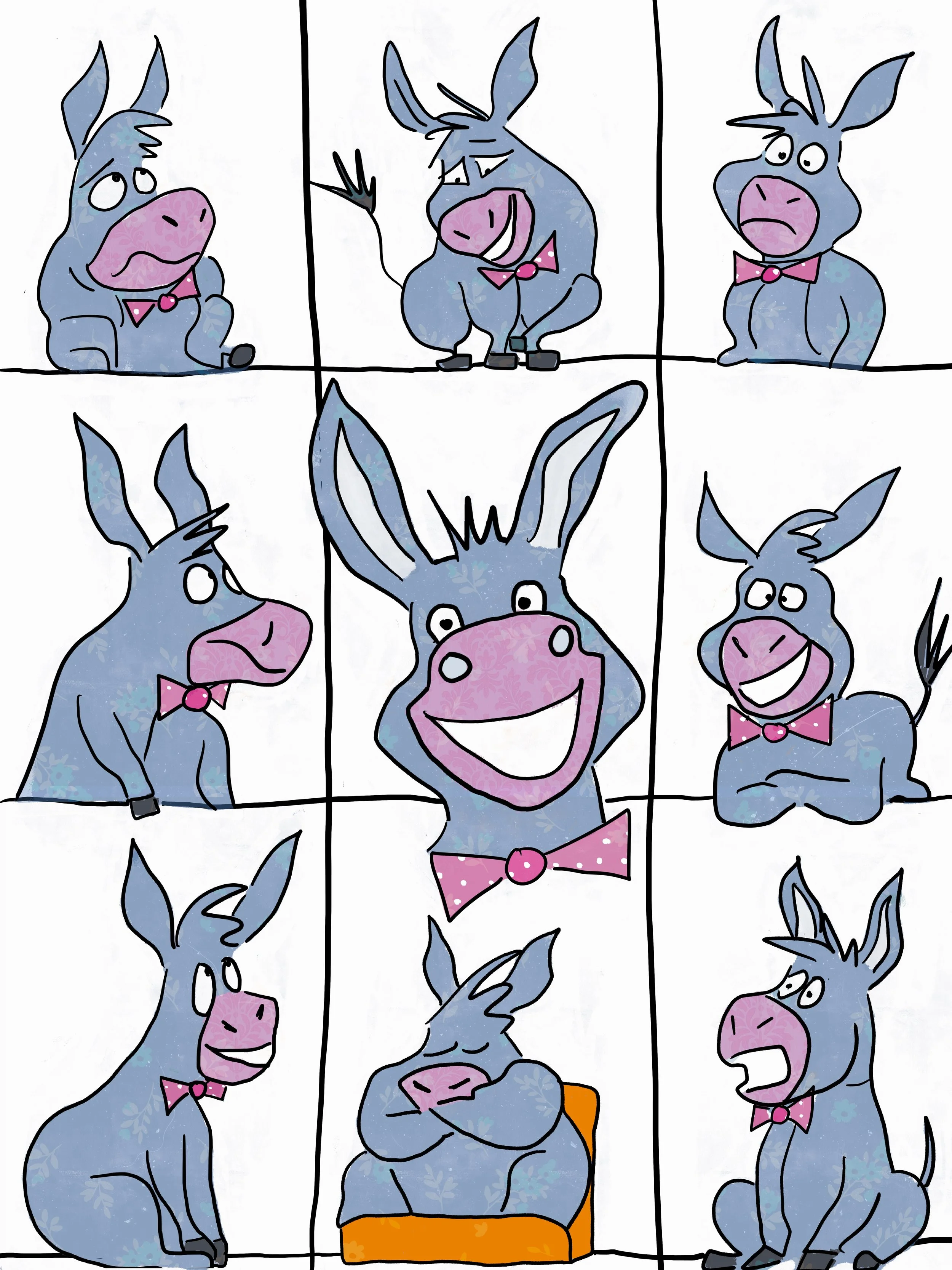 Character sheet of a donkey