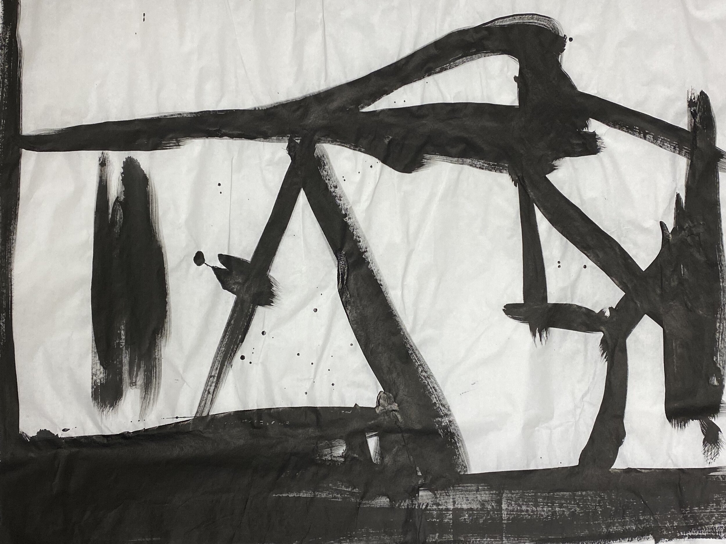 Idiomatic Improvisation:Untitled 5, ink on rice paper, 90cm x 60cm