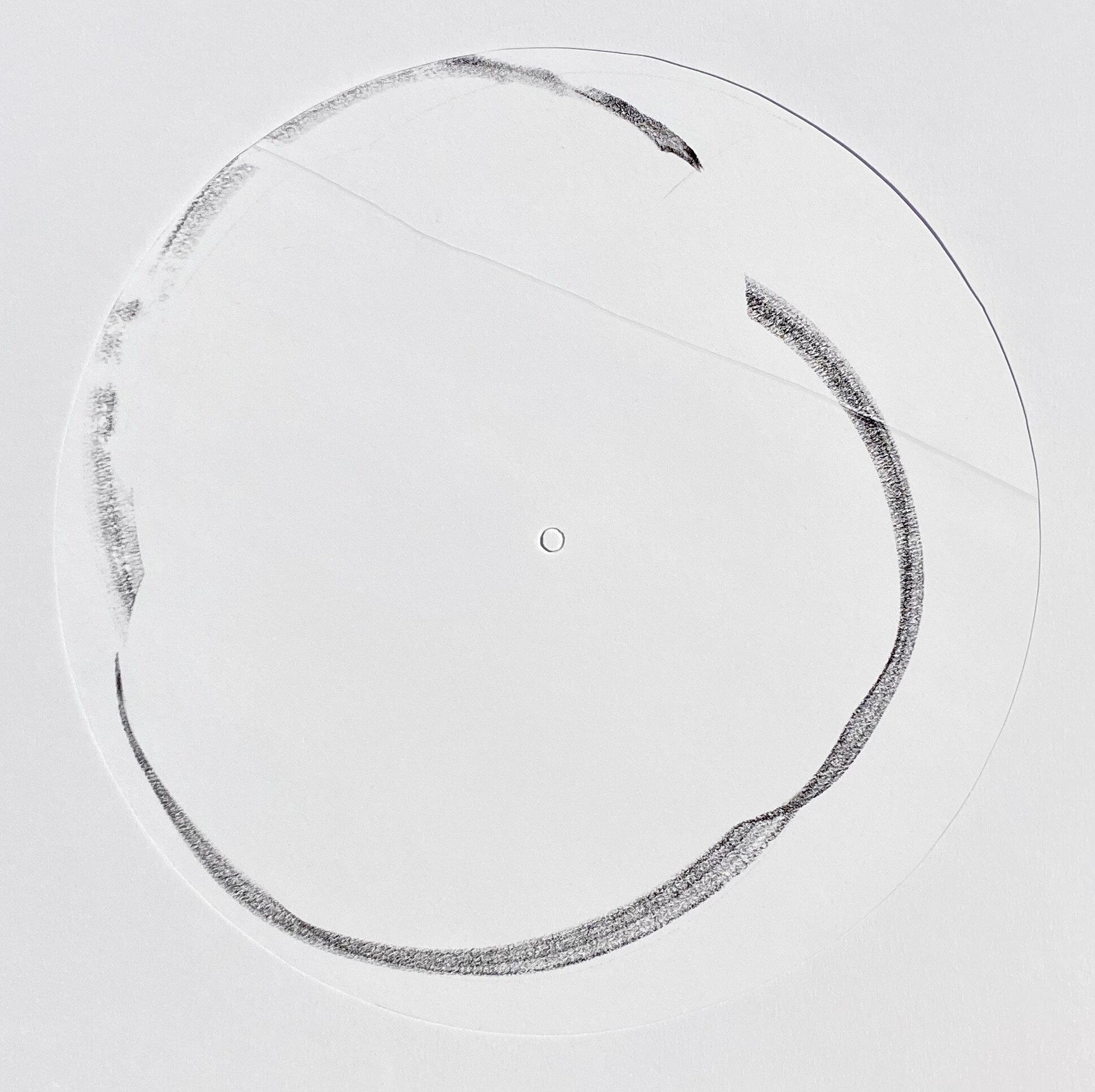 Turntable Drawing: Untitled #5, Ink and on paper, 31cm x 31cm