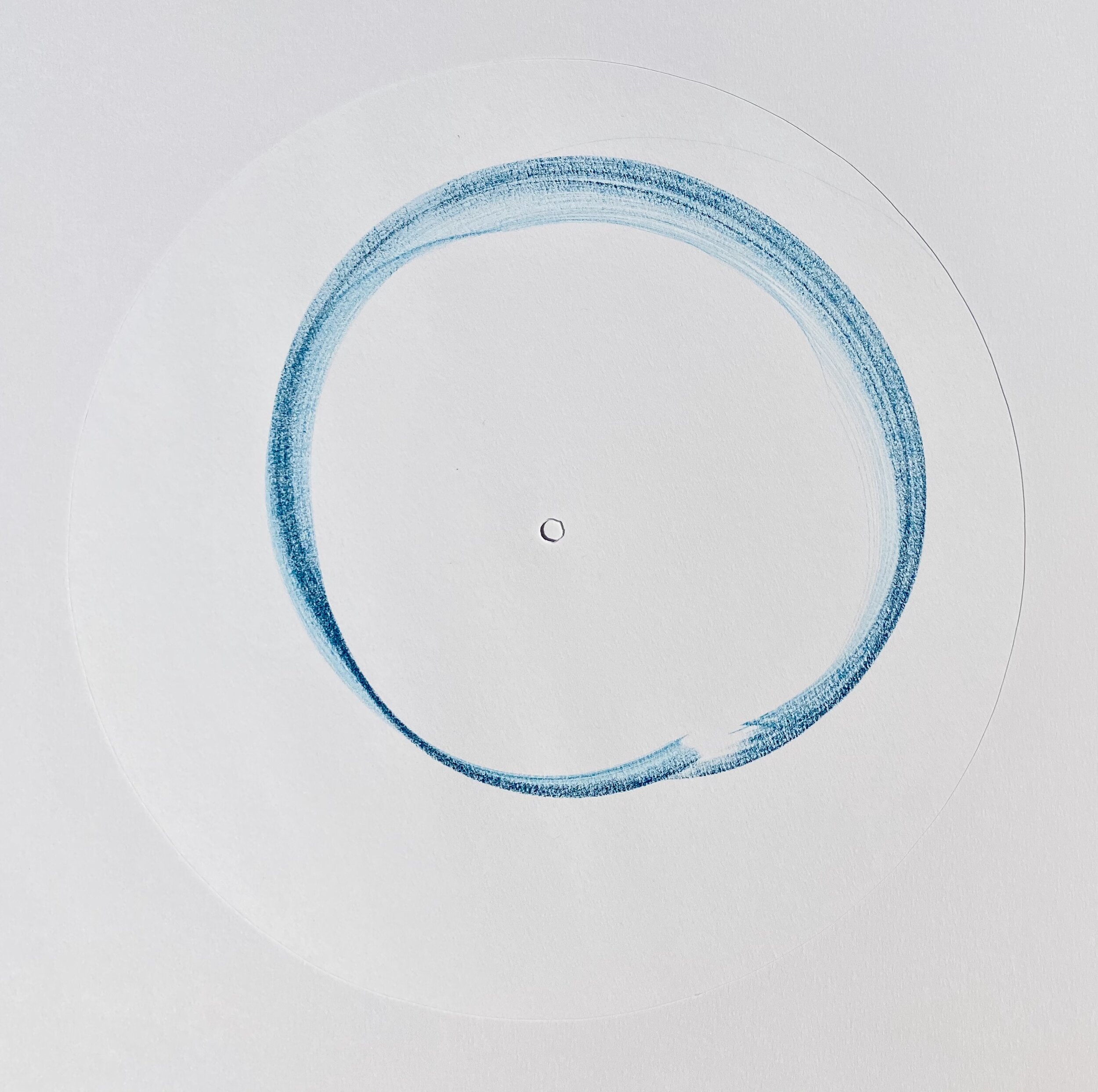 Turntable Drawing: Untitled #2, Ink on paper, 31cm x 31cm