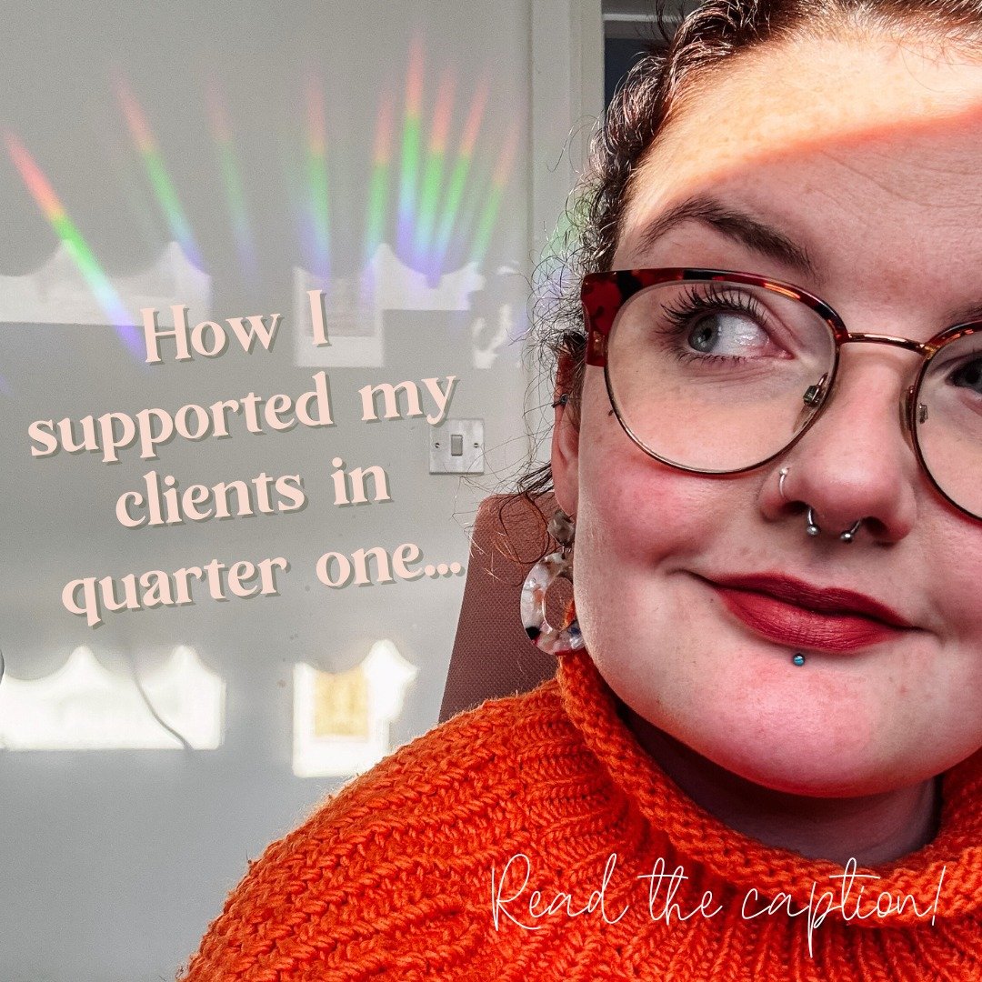 While making plans for Q2 I've been tentatively looking back at Q1 - and I'm writing this as a reminder myself as well as to let you all know what has been going on at RCHQ for the last few months! 🌿🩷

Here's how I supported my clients in quarter o