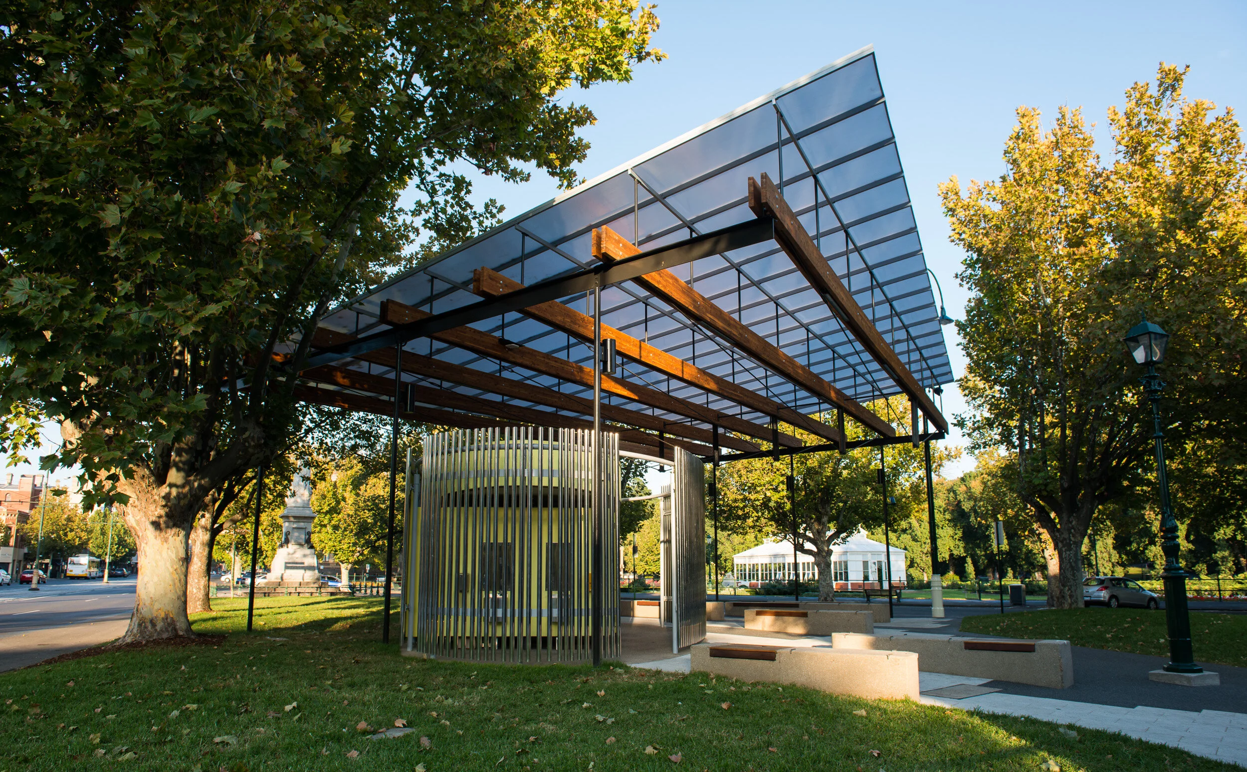 Bendigo bus shelter - Williams Boag Architects