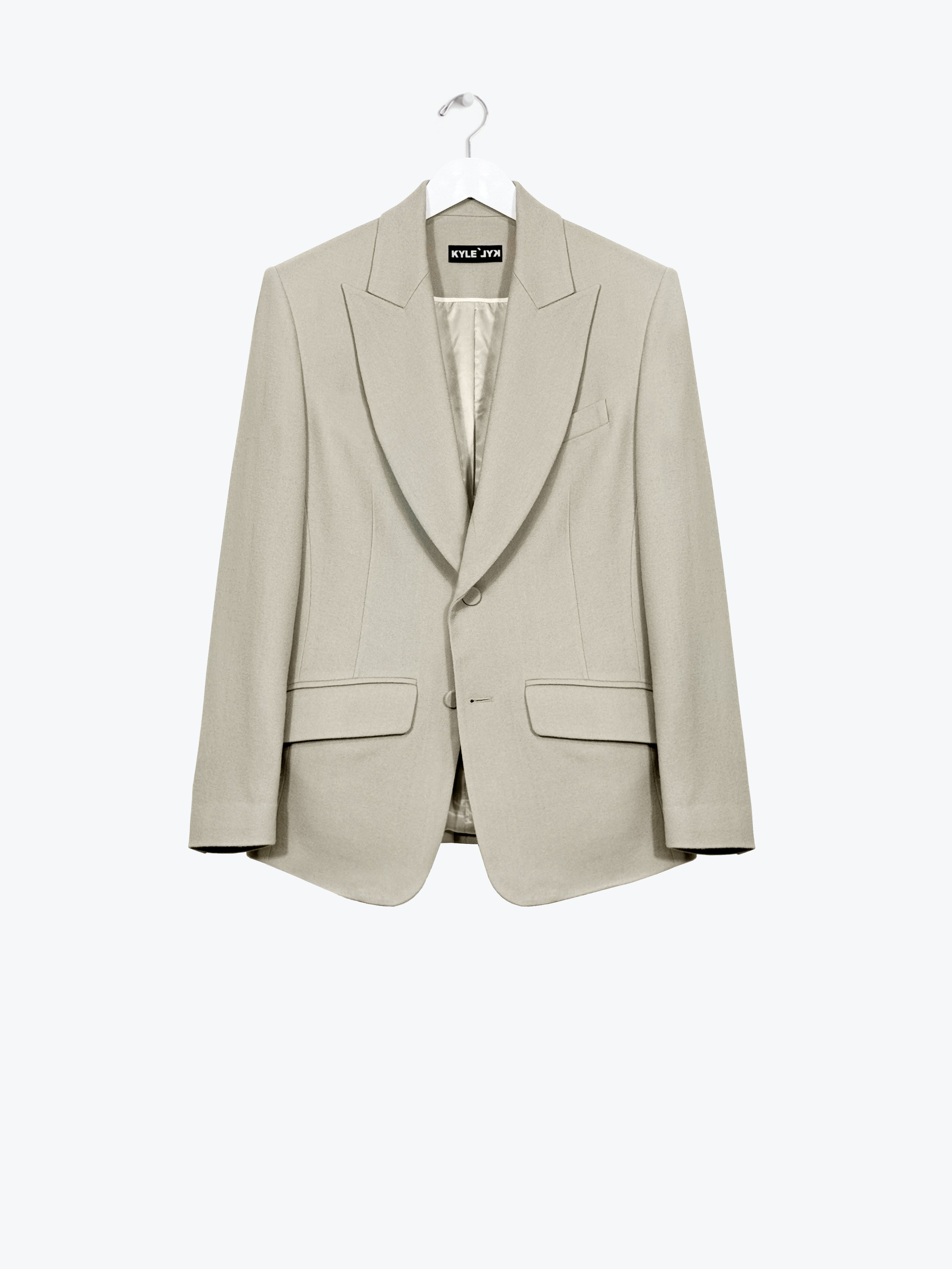 ROUND LAPEL SINGLE BREASTED BLAZER