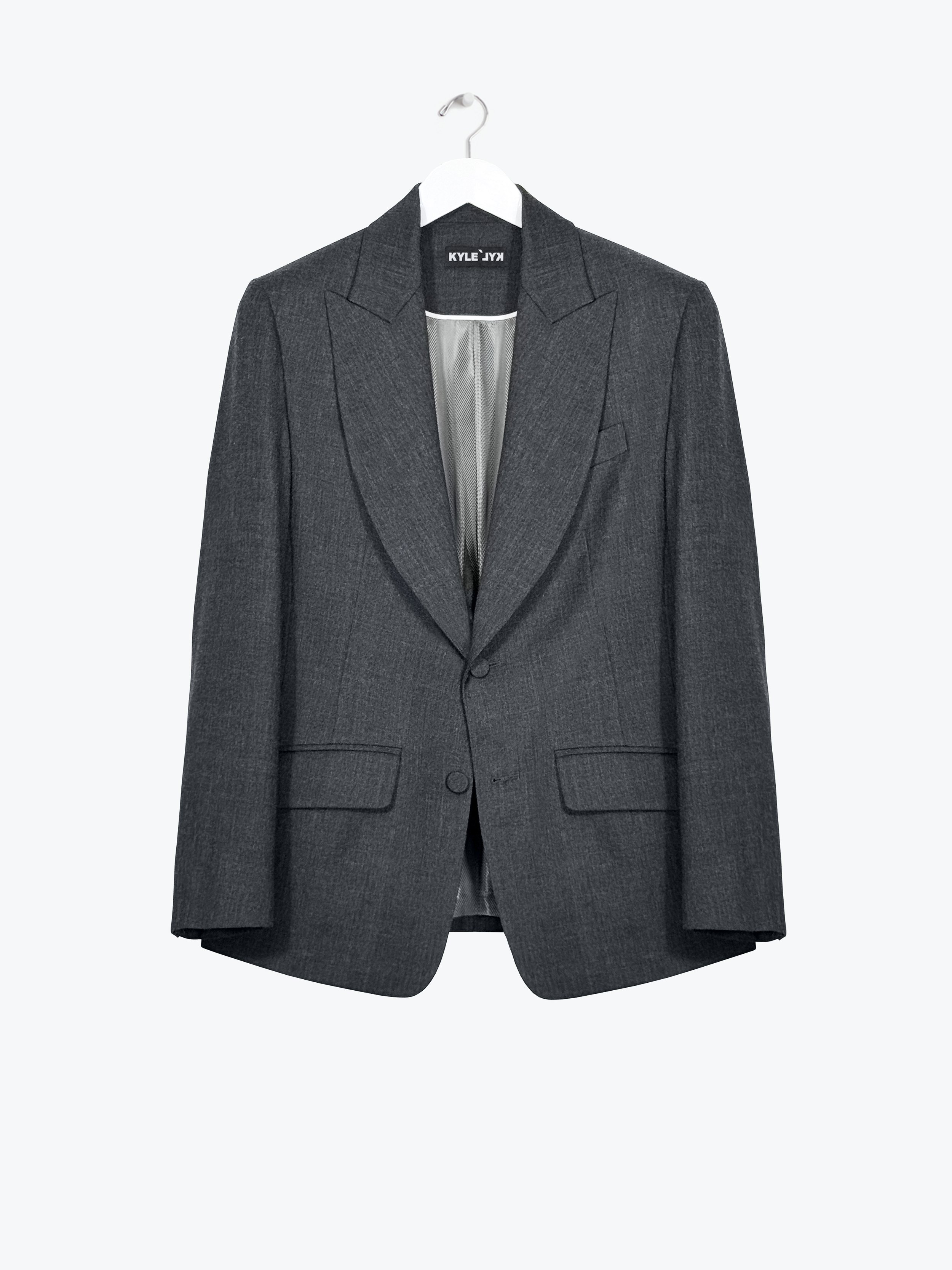 ROUND LAPEL SINGLE BREASTED BLAZER