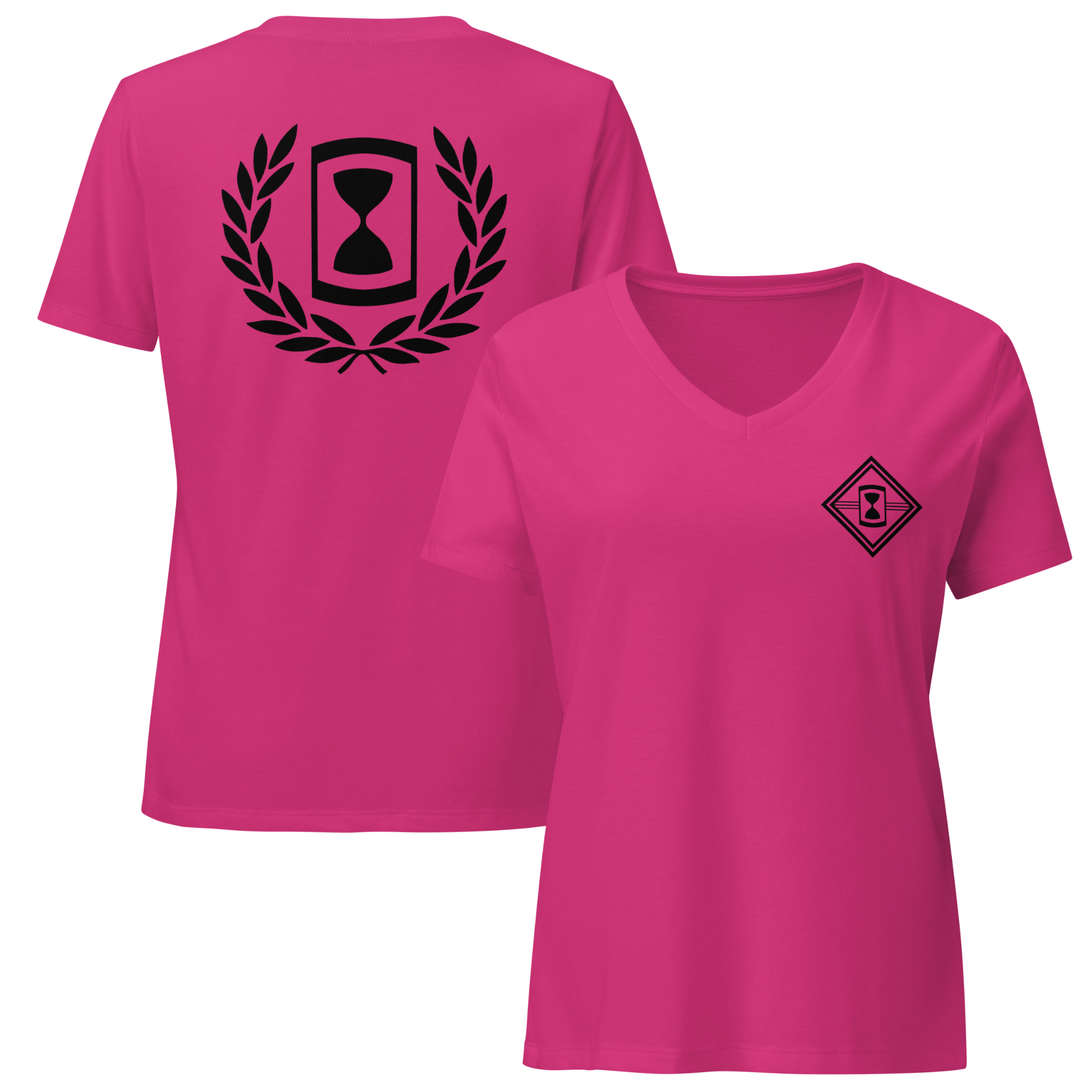 Ladies Time Vneck FNB Berry PNG new.png