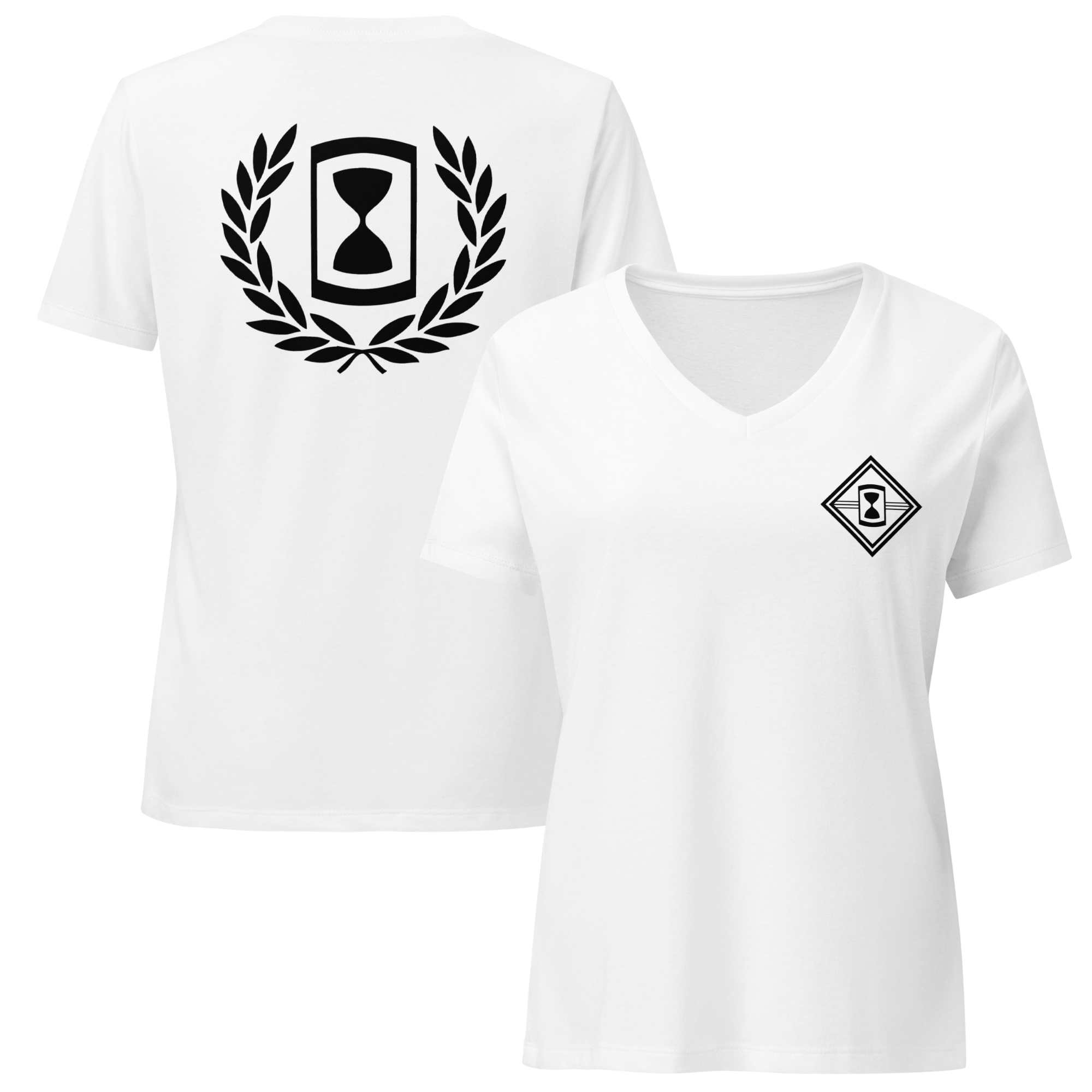 Ladies Time Vneck FNB White PNG new.png