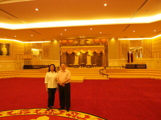 The Iskandar couple at Tunku’s ancestral palace in Malaysia after the KL Conference.