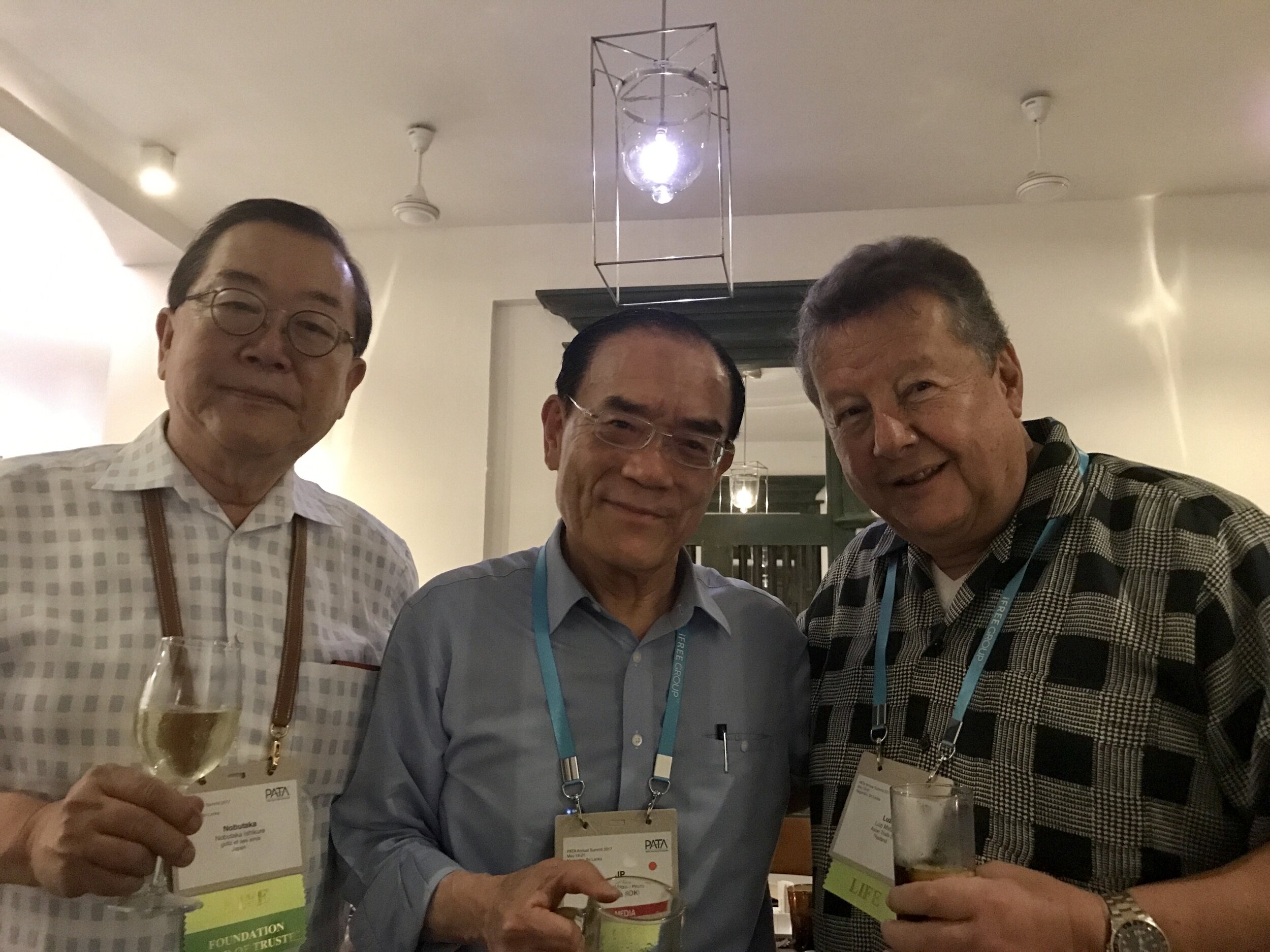 2017: (L/R) Nobutaka Ishikure, Jae-Phil Sho and Luzi A. Matzig at PATA Annual Summit in Sri Lanka